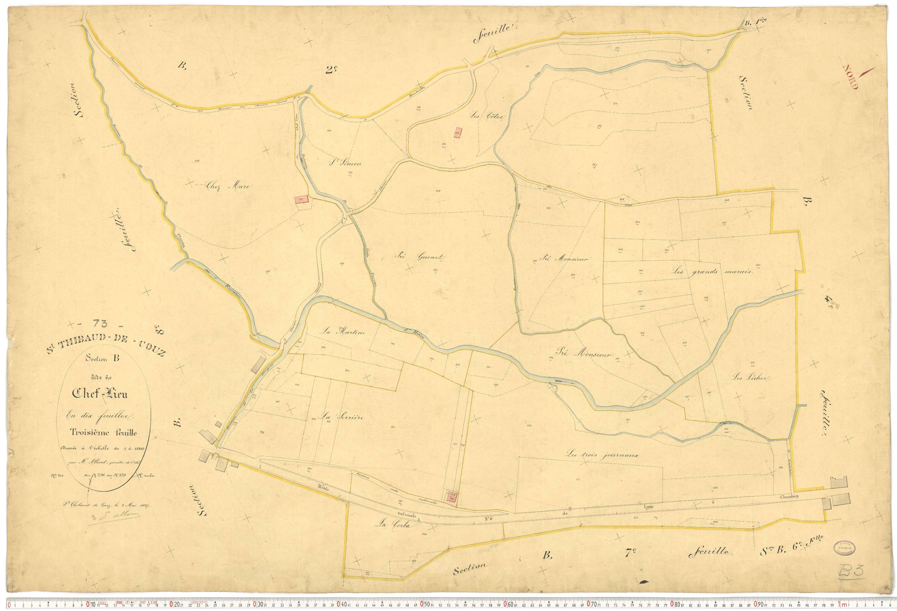 Saint-Thibaud-de-Couz - Plans cadastraux du premier cadastre français.