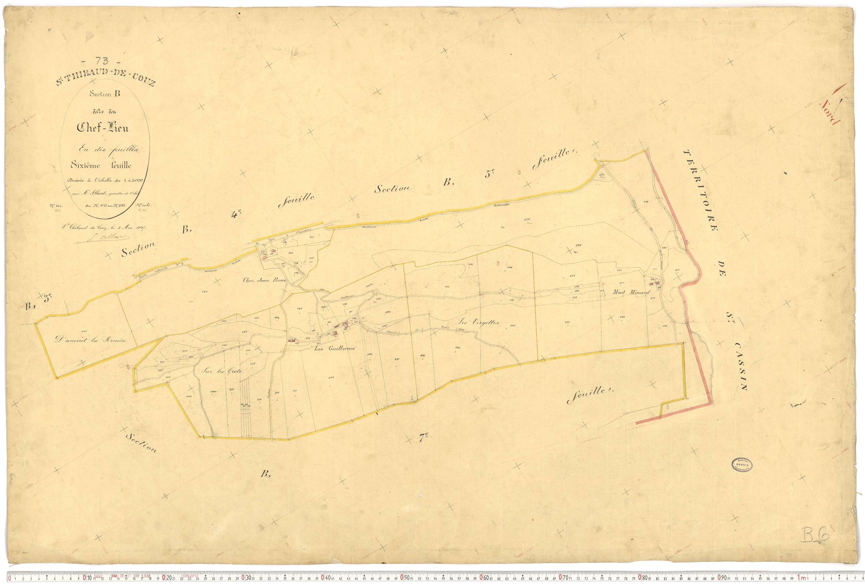 Saint-Thibaud-de-Couz - Plans cadastraux du premier cadastre français.
