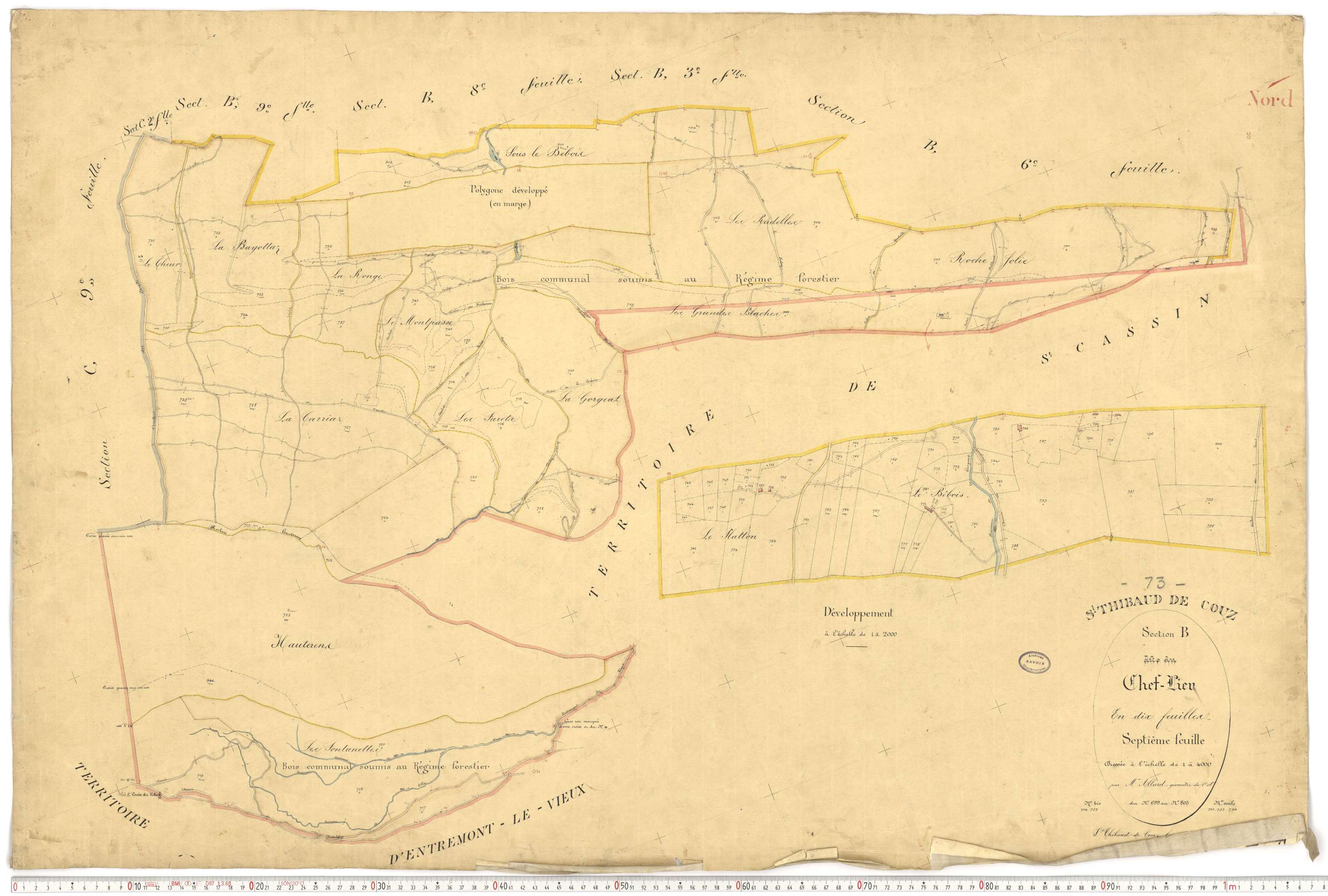 Saint-Thibaud-de-Couz - Plans cadastraux du premier cadastre français.