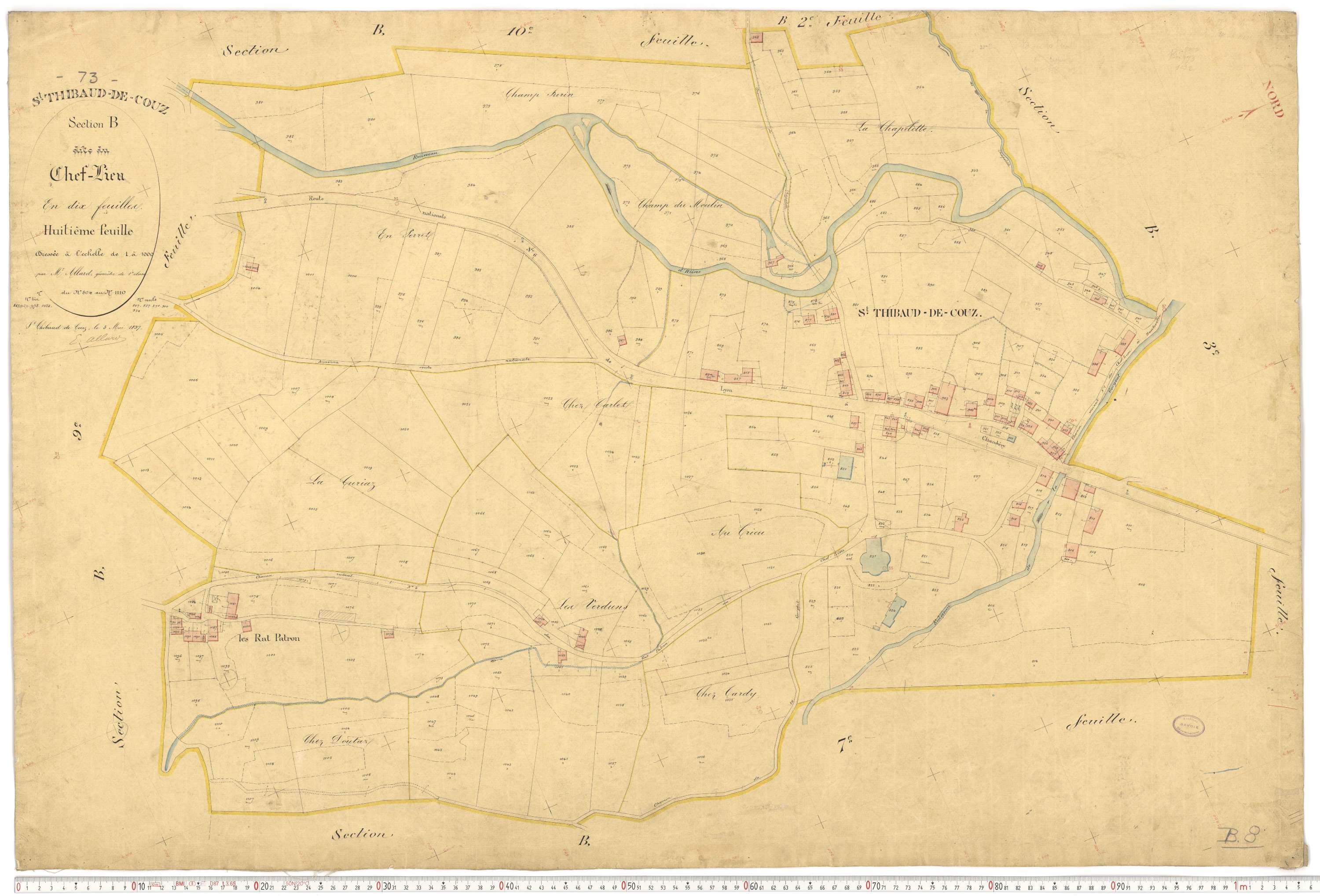 Saint-Thibaud-de-Couz - Plans cadastraux du premier cadastre français.