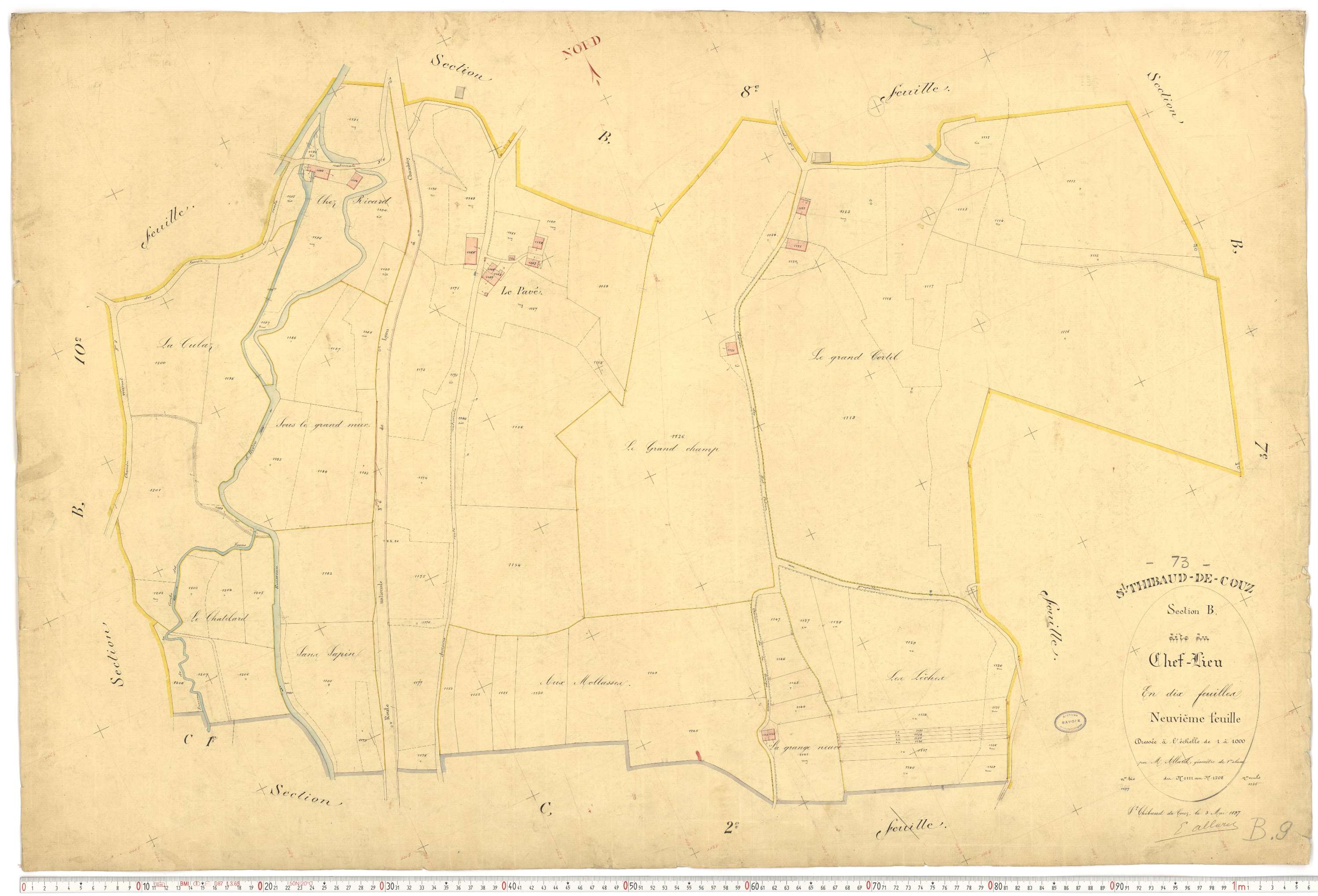 Saint-Thibaud-de-Couz - Plans cadastraux du premier cadastre français.