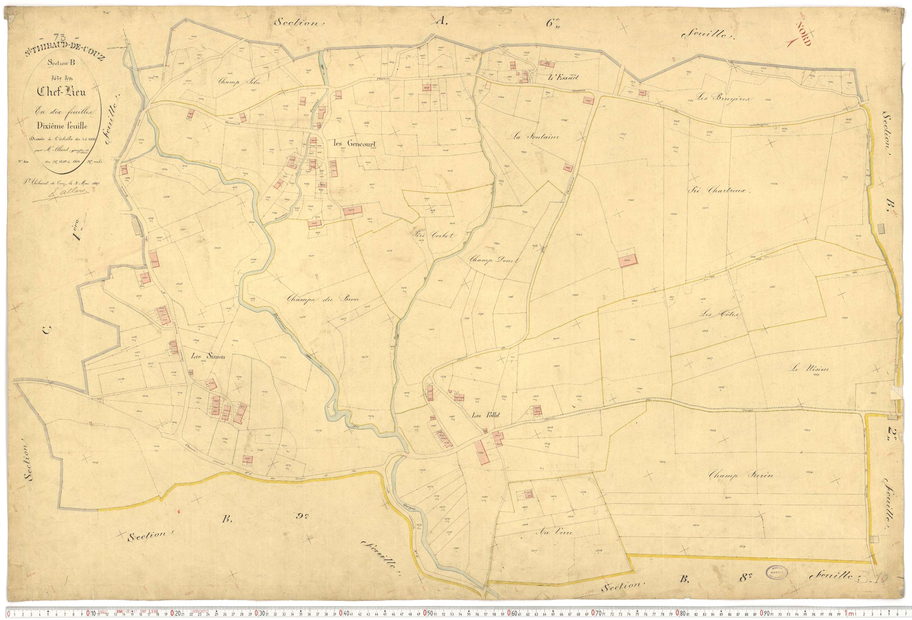 Saint-Thibaud-de-Couz - Plans cadastraux du premier cadastre français.