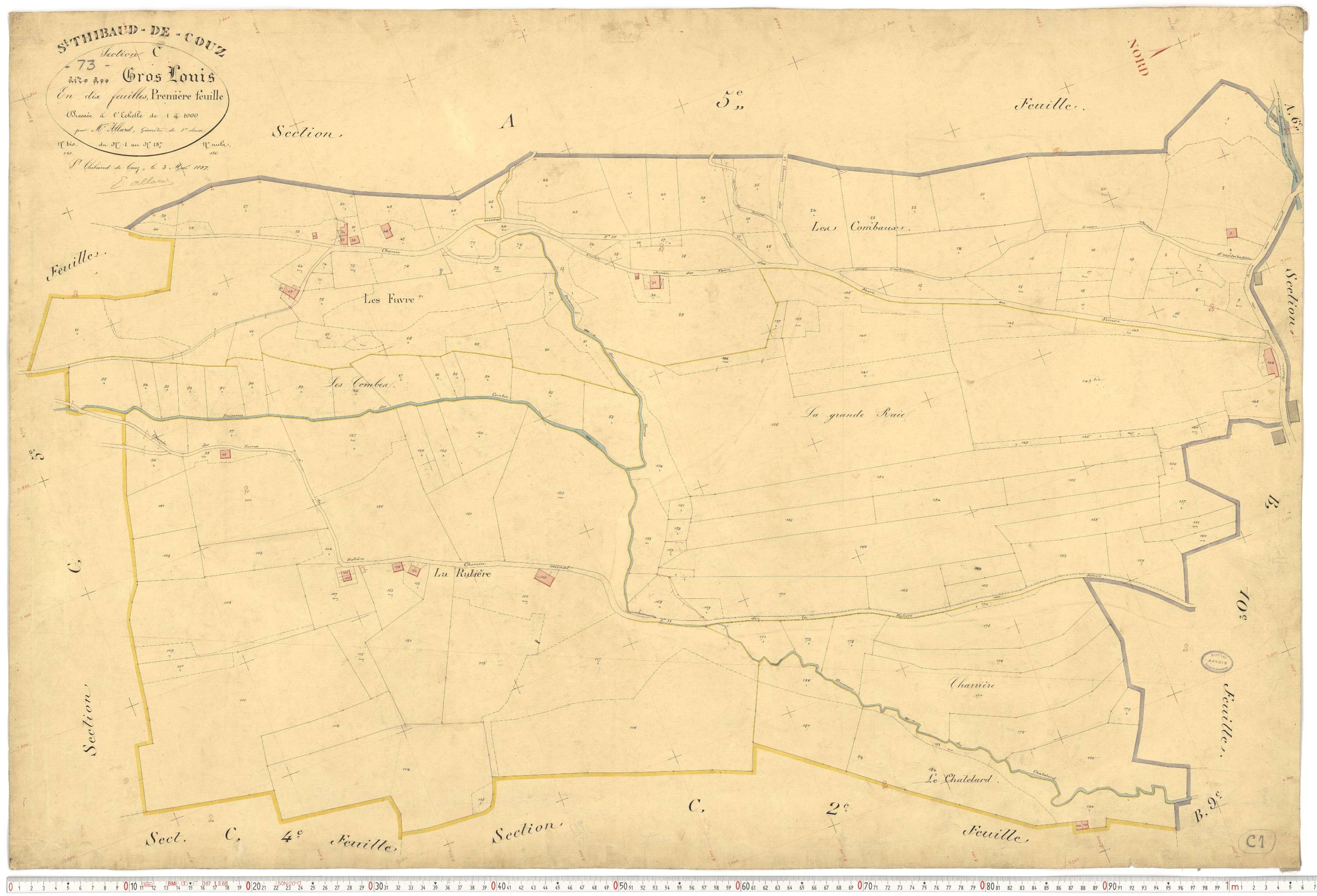 Saint-Thibaud-de-Couz - Plans cadastraux du premier cadastre français.