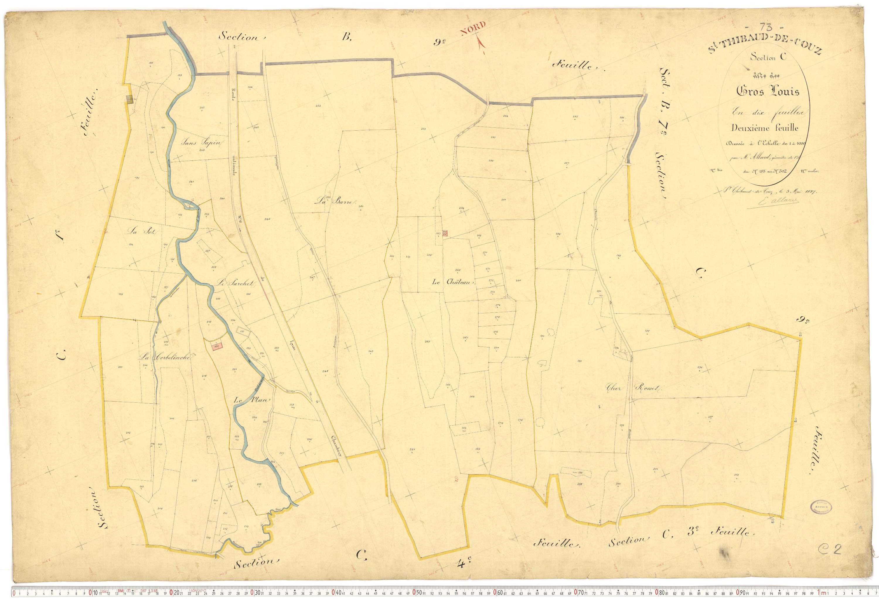 Saint-Thibaud-de-Couz - Plans cadastraux du premier cadastre français.