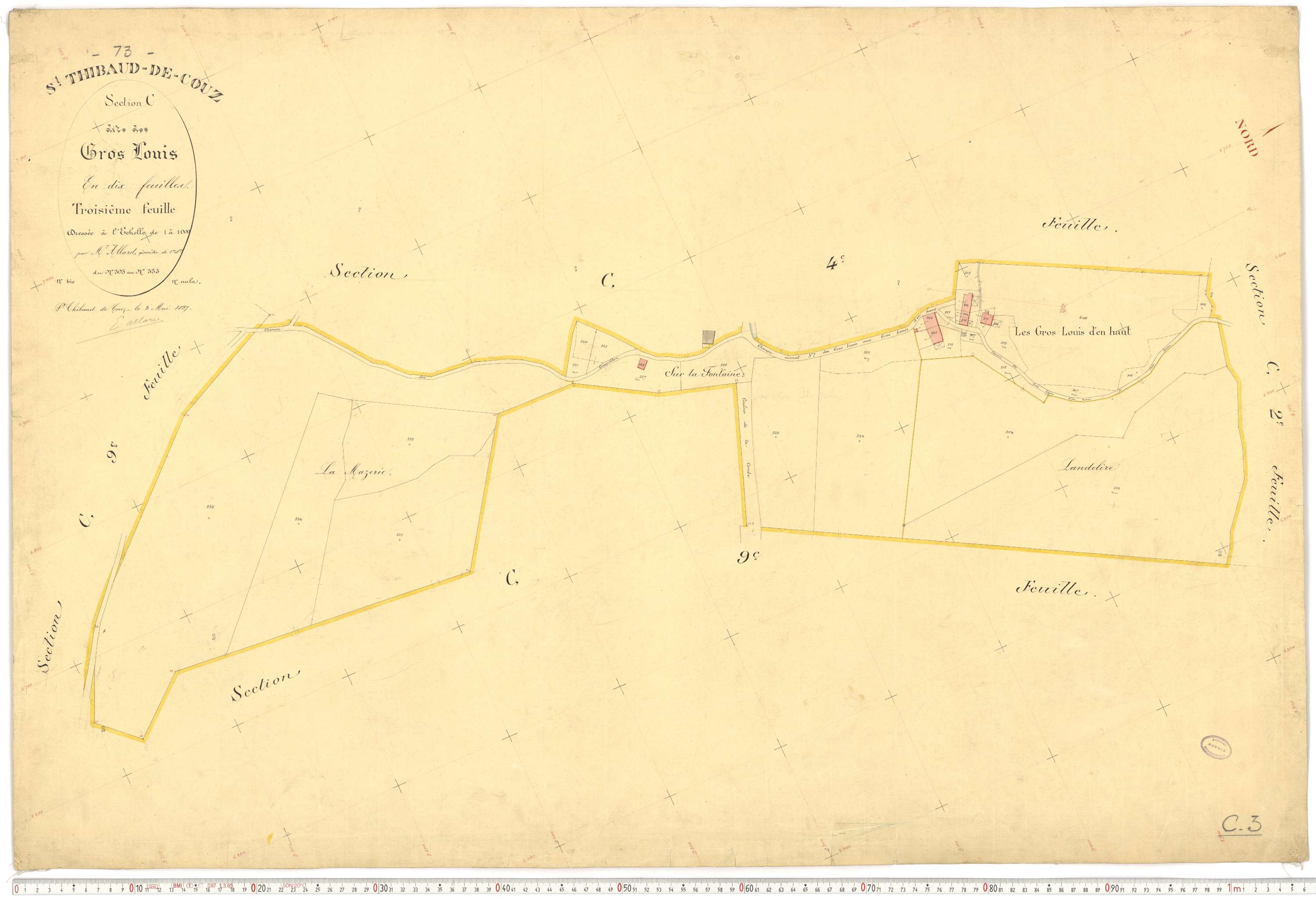 Saint-Thibaud-de-Couz - Plans cadastraux du premier cadastre français.