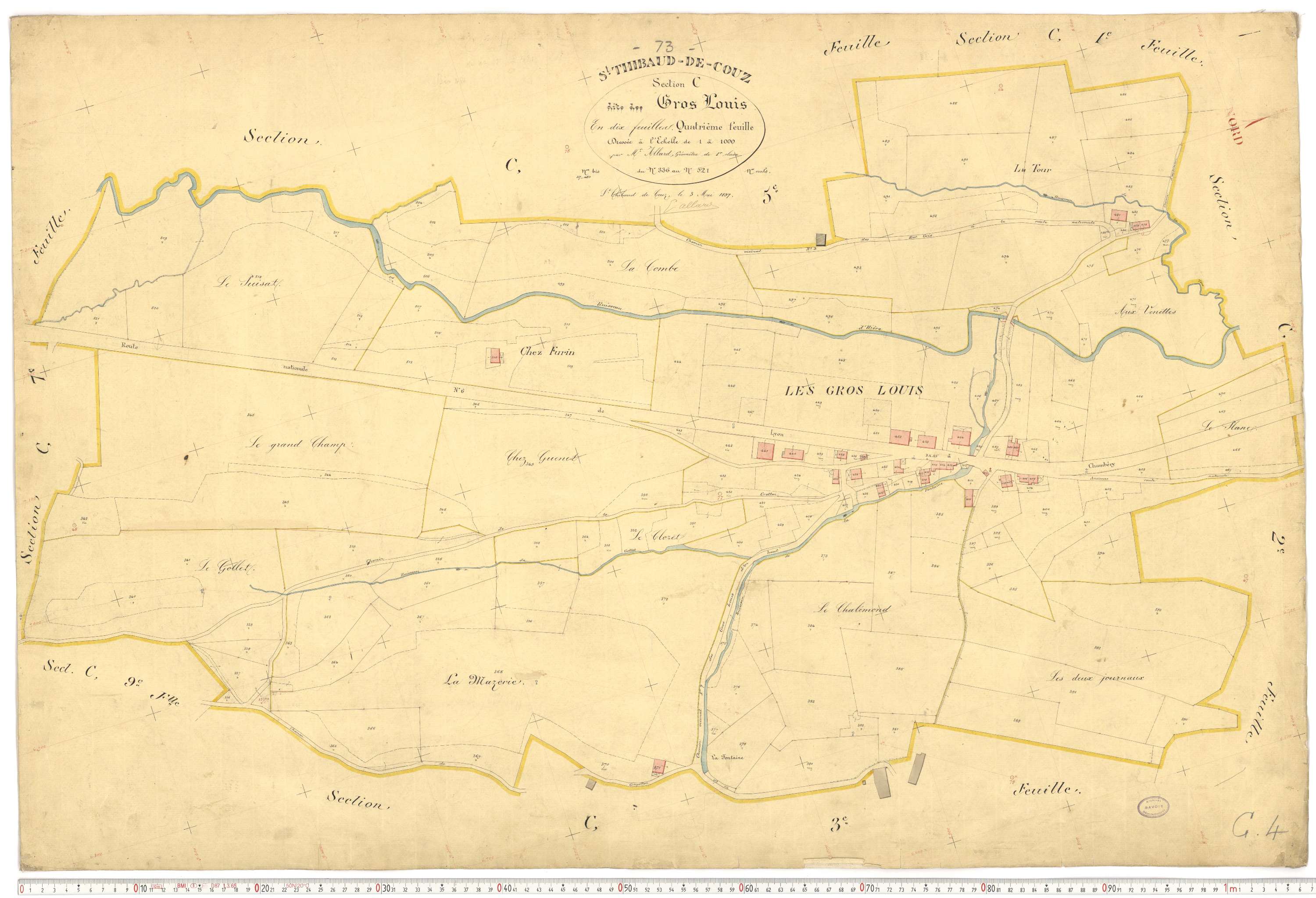 Saint-Thibaud-de-Couz - Plans cadastraux du premier cadastre français.