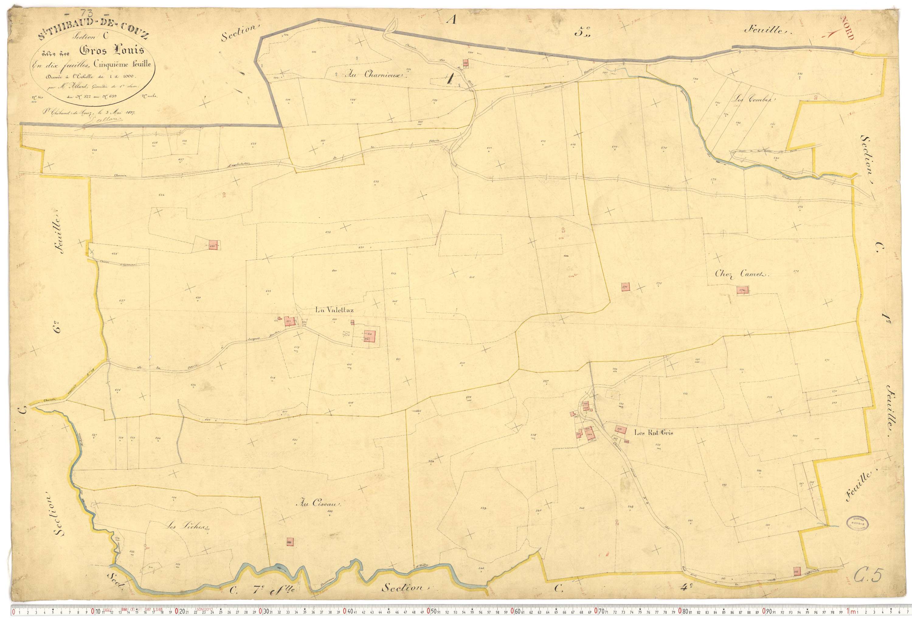Saint-Thibaud-de-Couz - Plans cadastraux du premier cadastre français.