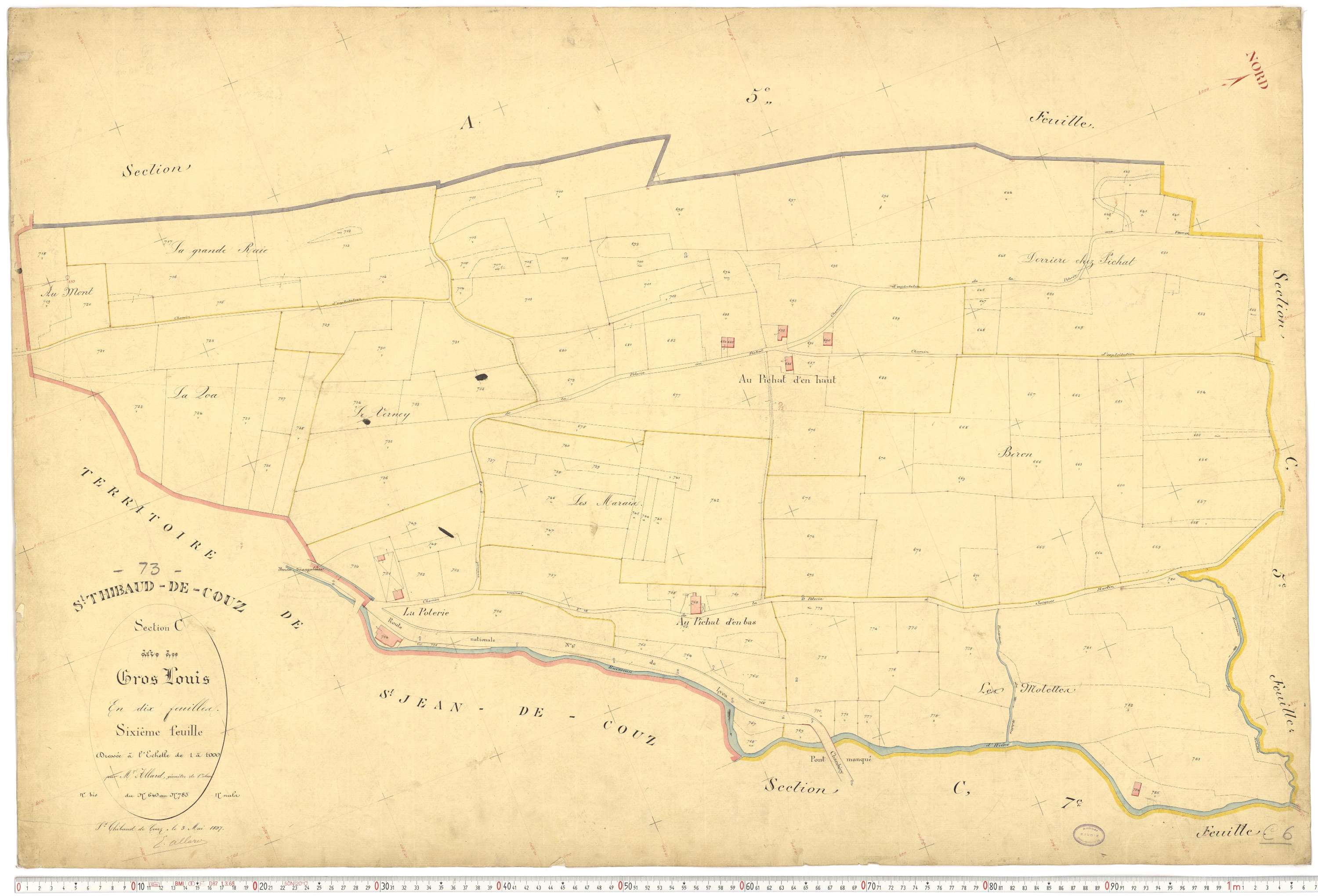 Saint-Thibaud-de-Couz - Plans cadastraux du premier cadastre français.