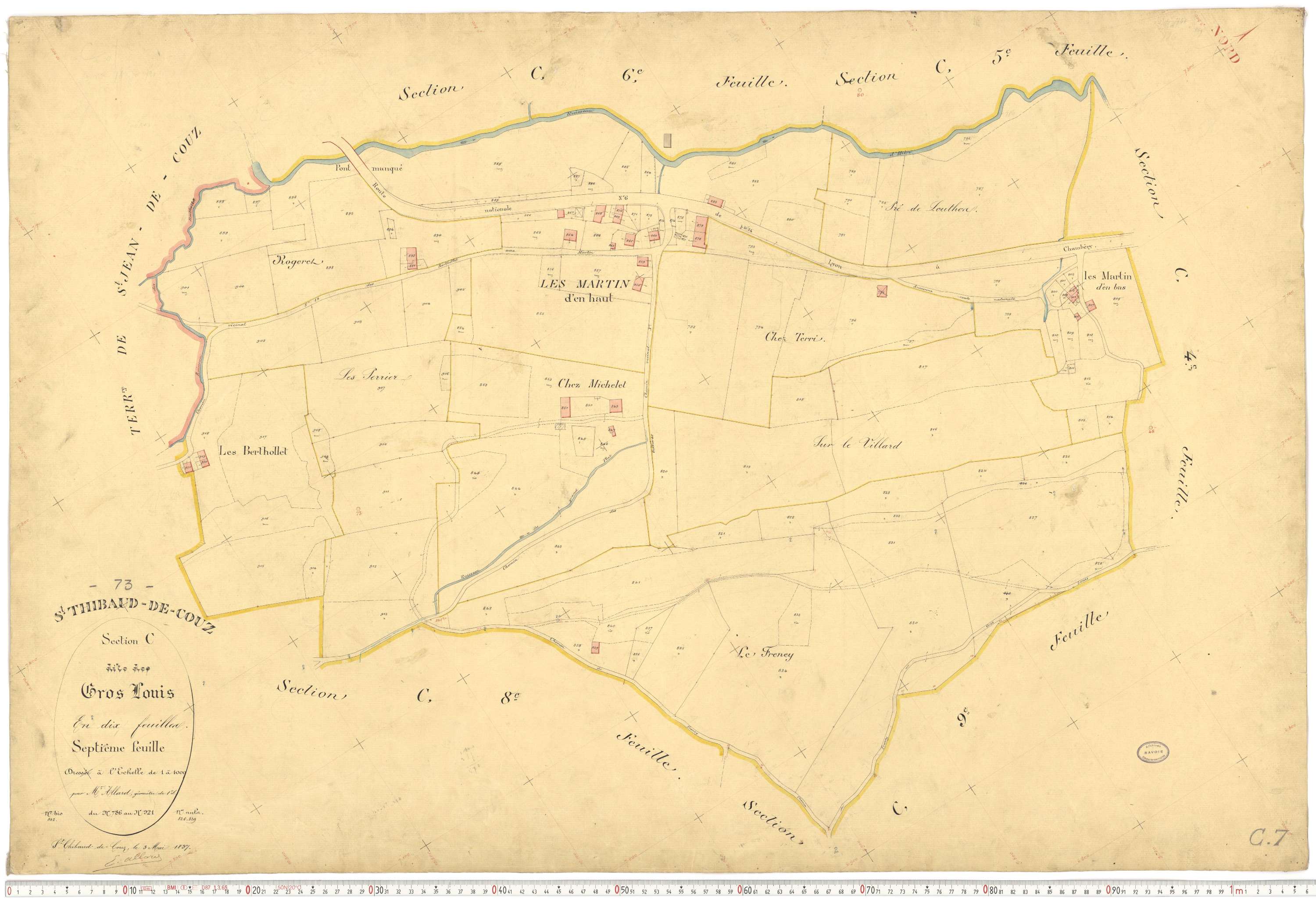 Saint-Thibaud-de-Couz - Plans cadastraux du premier cadastre français.