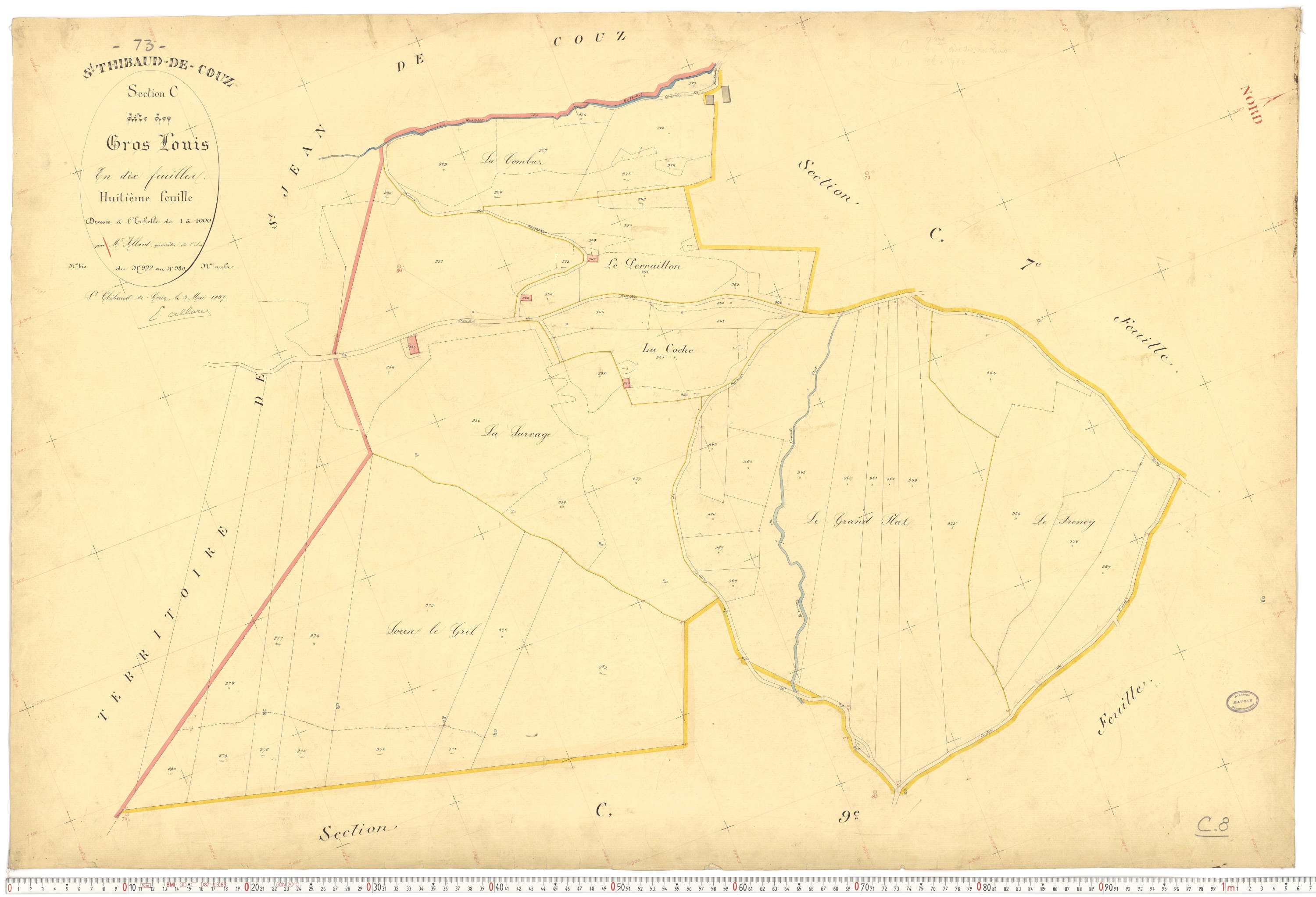 Saint-Thibaud-de-Couz - Plans cadastraux du premier cadastre français.