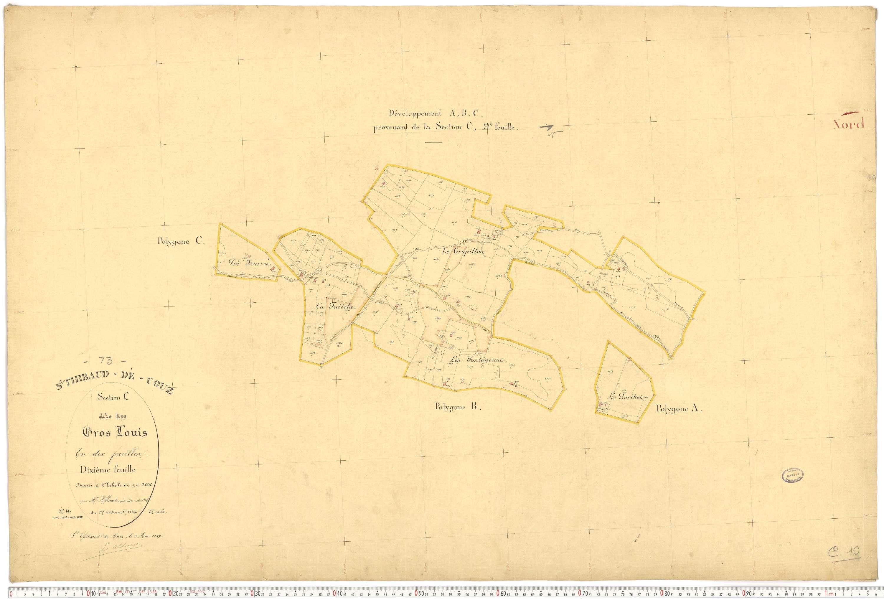Saint-Thibaud-de-Couz - Plans cadastraux du premier cadastre français.