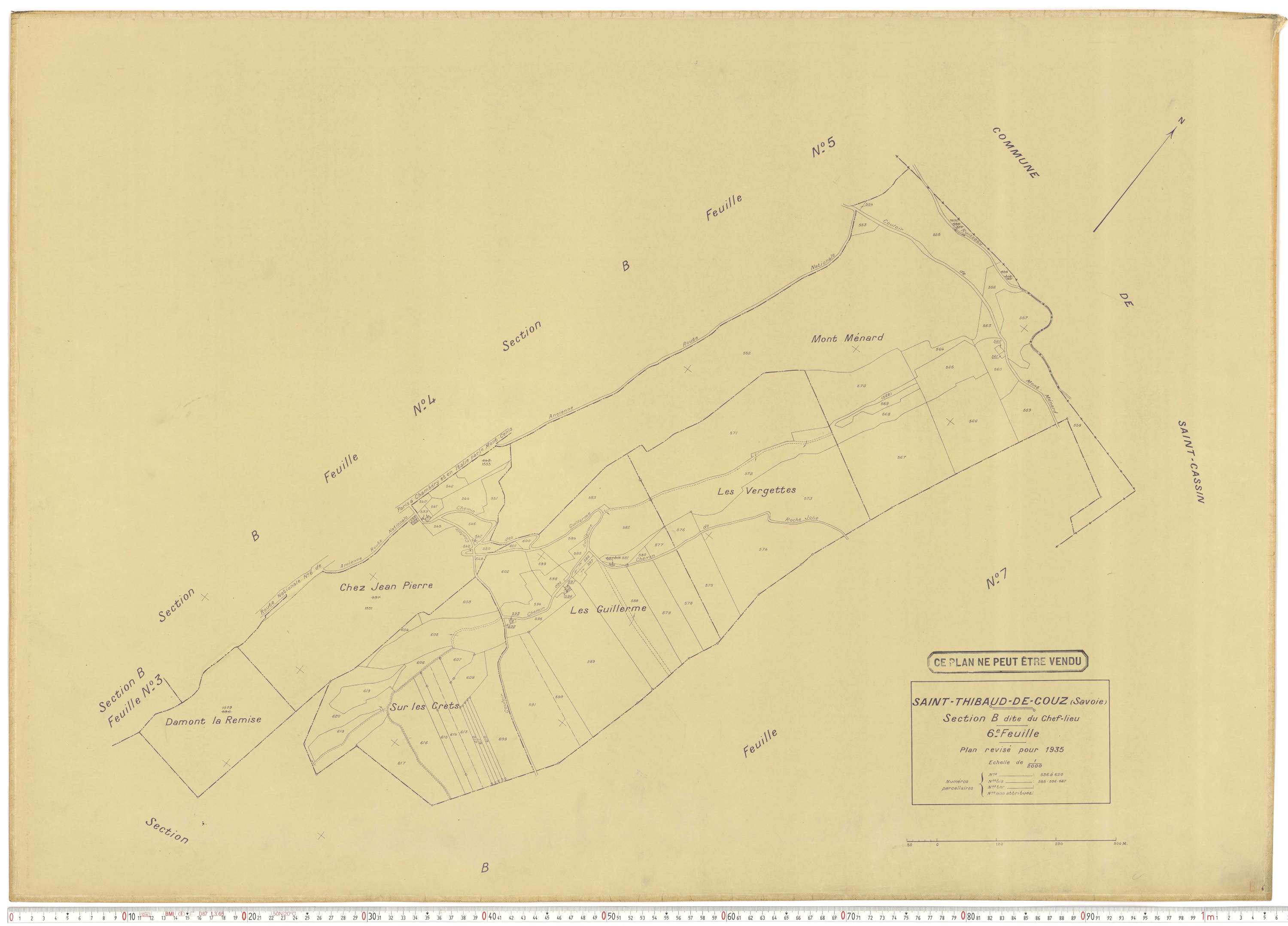 Saint-Thibaud-de-Couz - Plans cadastraux du cadastre rénové.