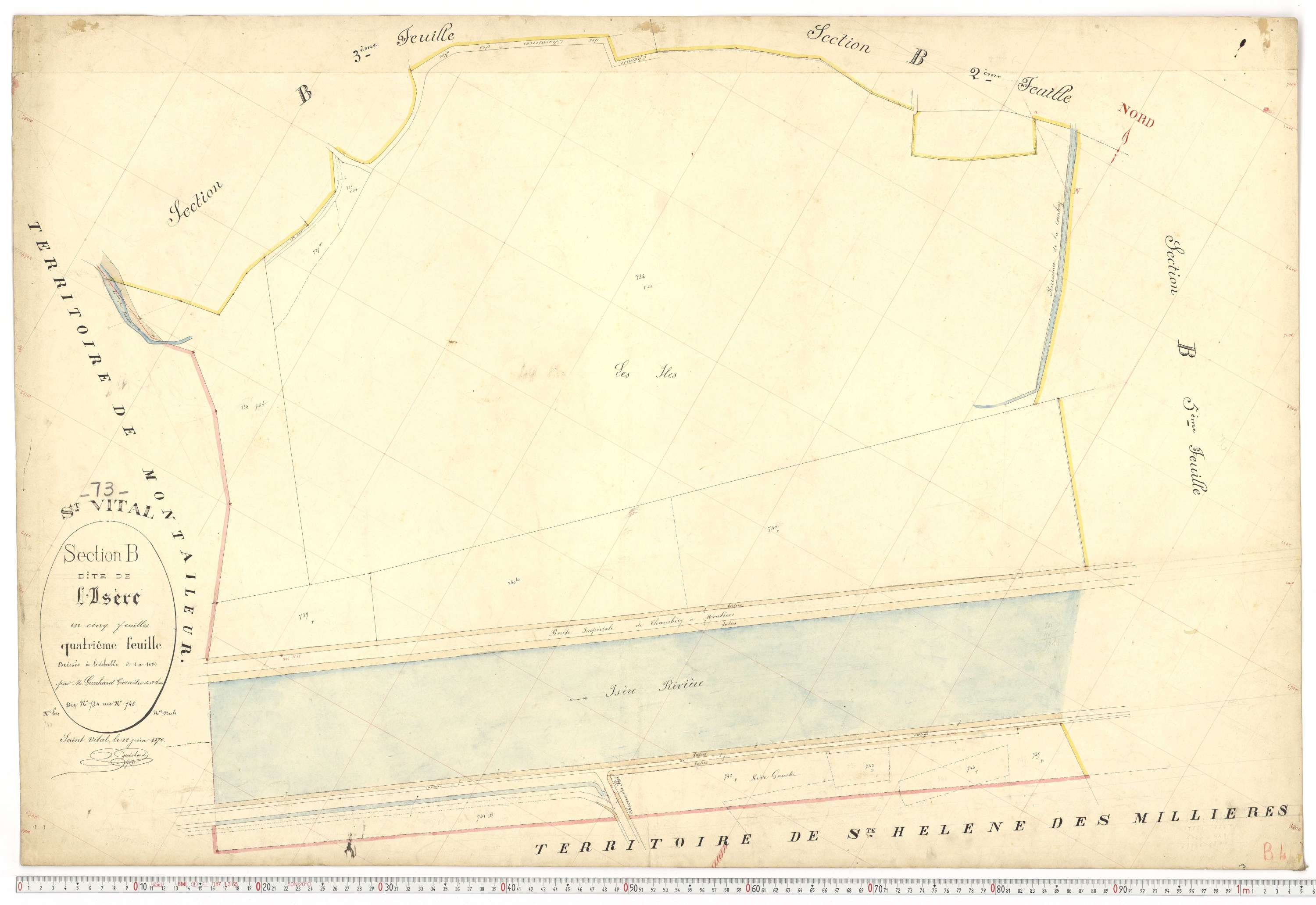Saint-Vital - Plans cadastraux du premier cadastre français.