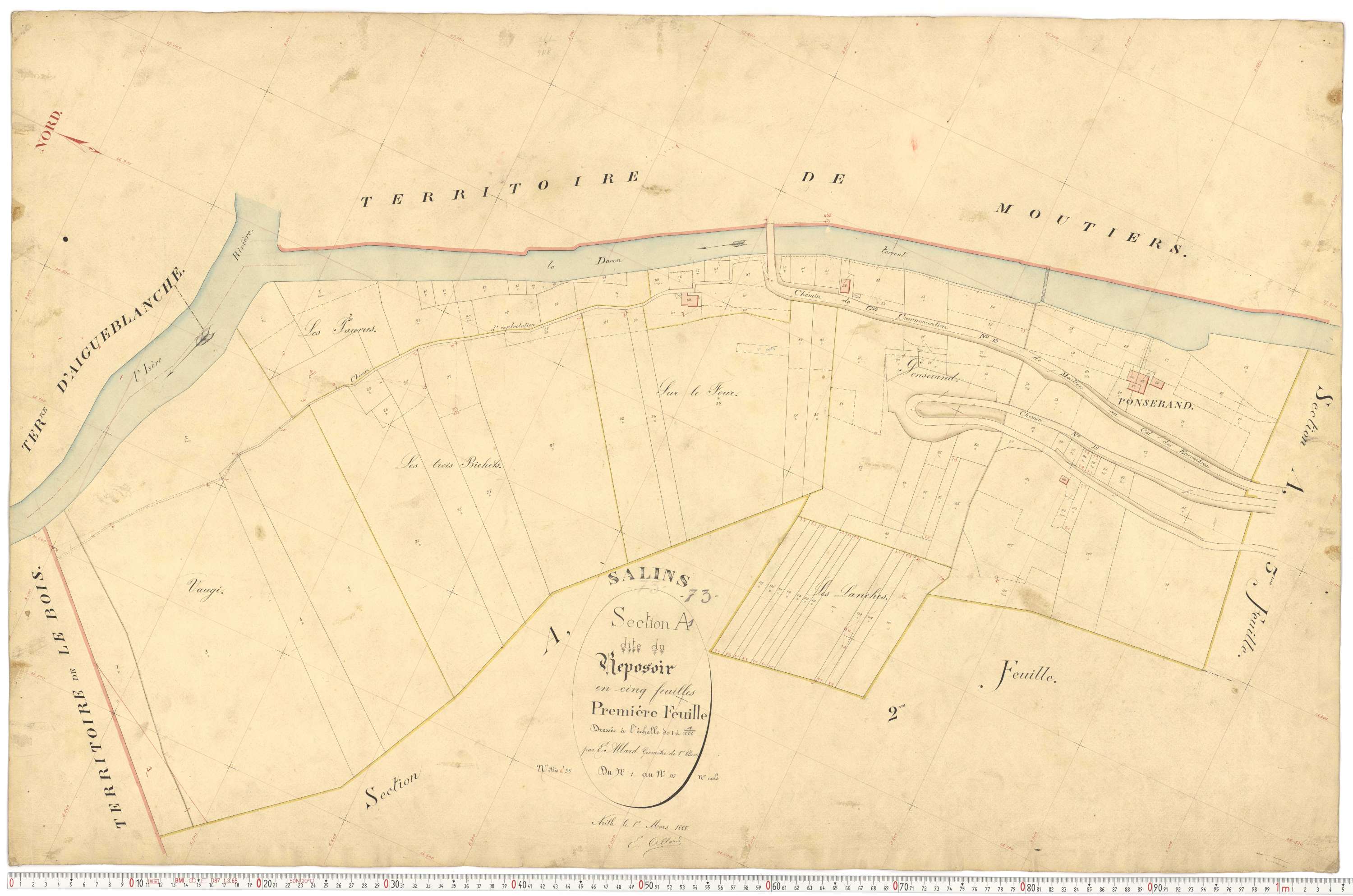 Salins-les-Thermes - Plans cadastraux du premier cadastre français.