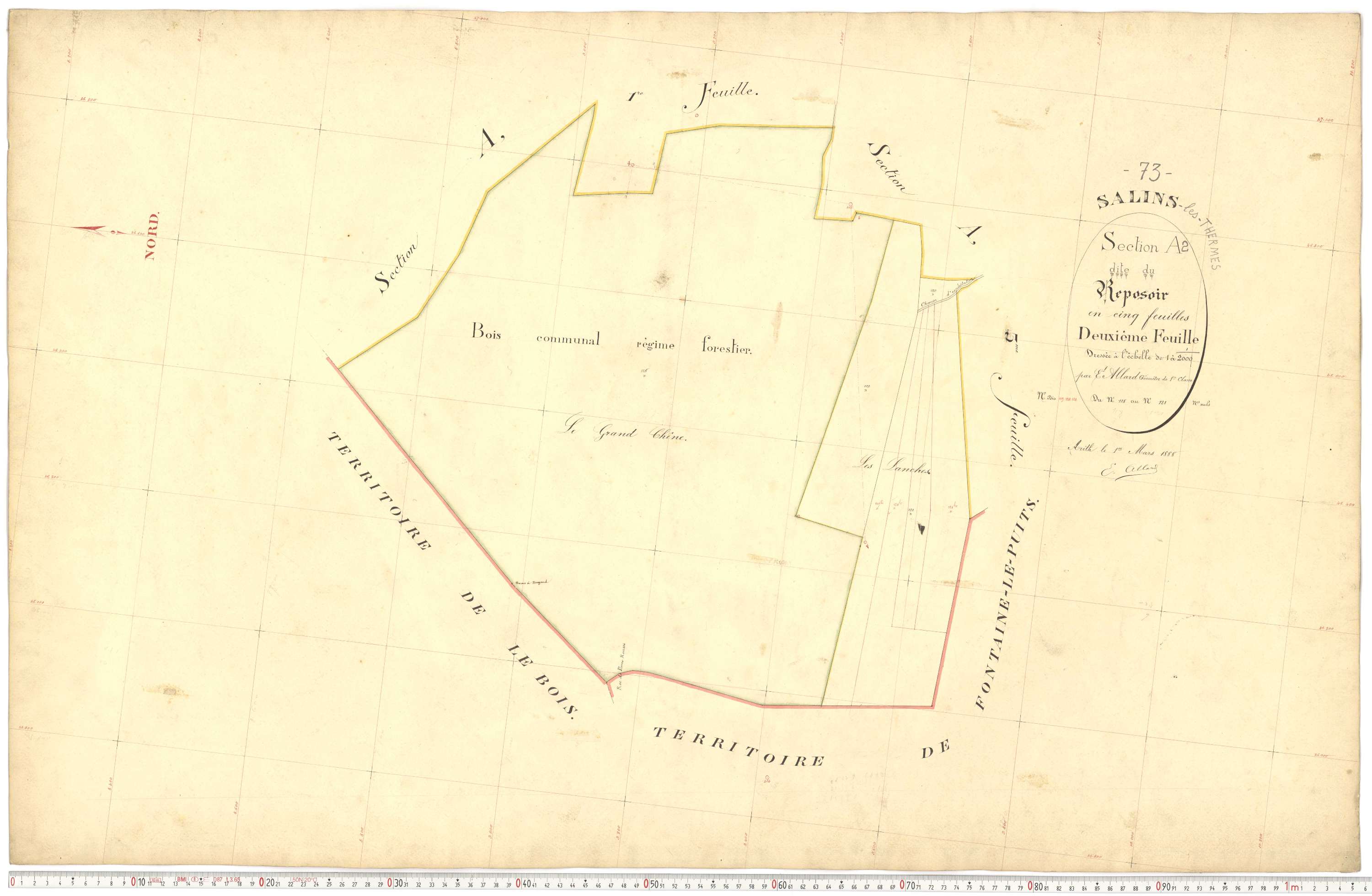 Salins-les-Thermes - Plans cadastraux du premier cadastre français.