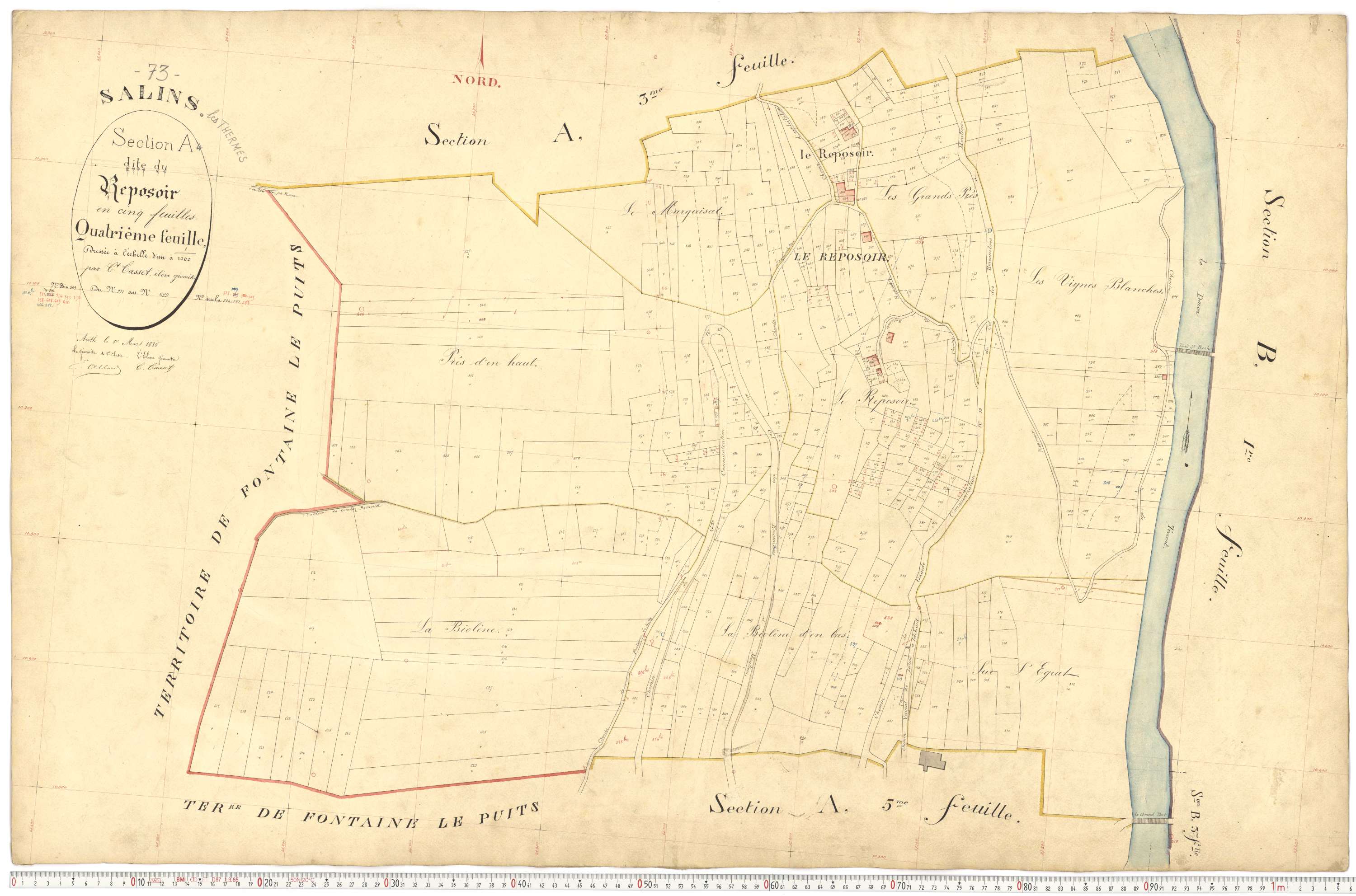Salins-les-Thermes - Plans cadastraux du premier cadastre français.