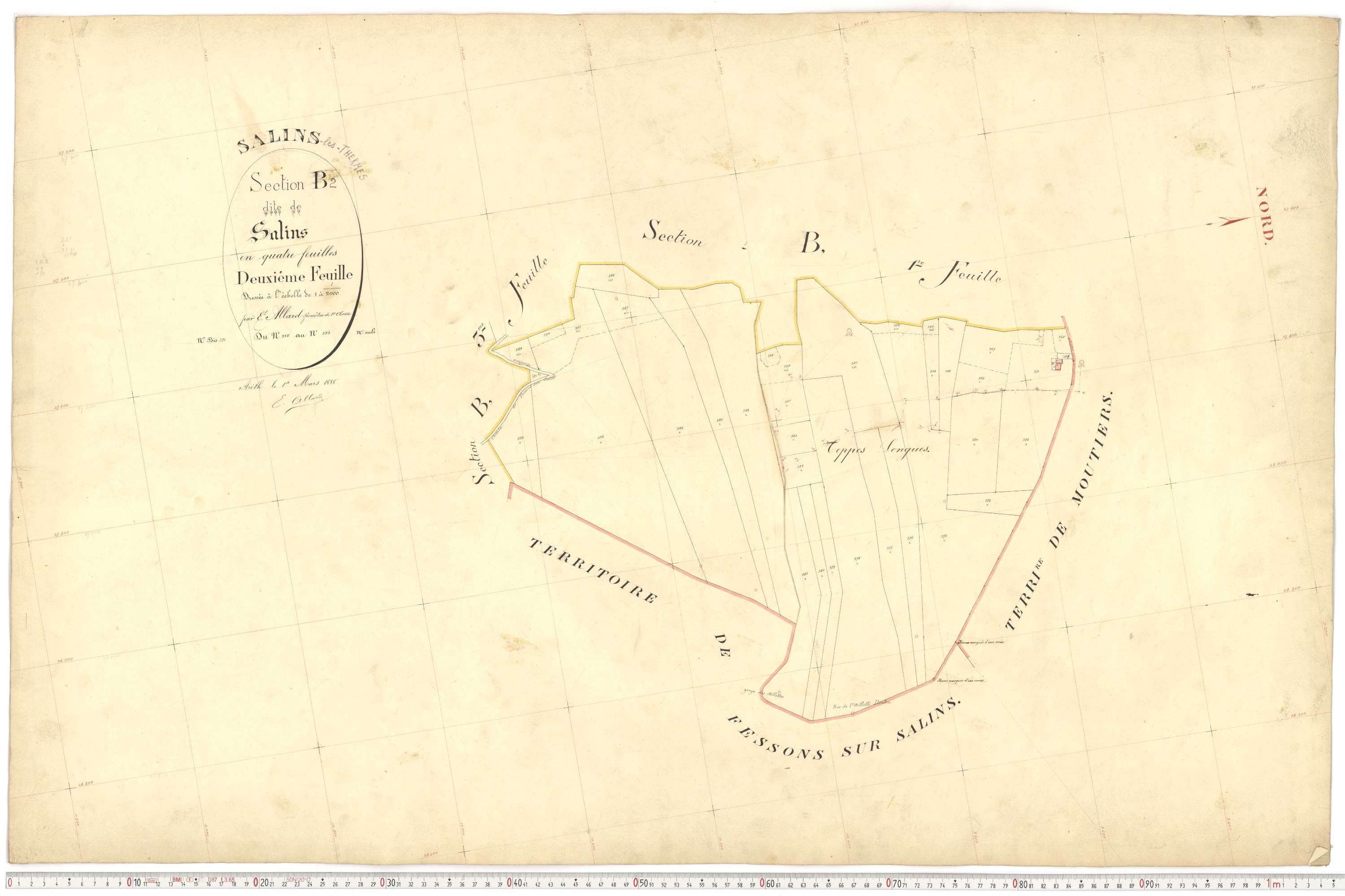 Salins-les-Thermes - Plans cadastraux du premier cadastre français.