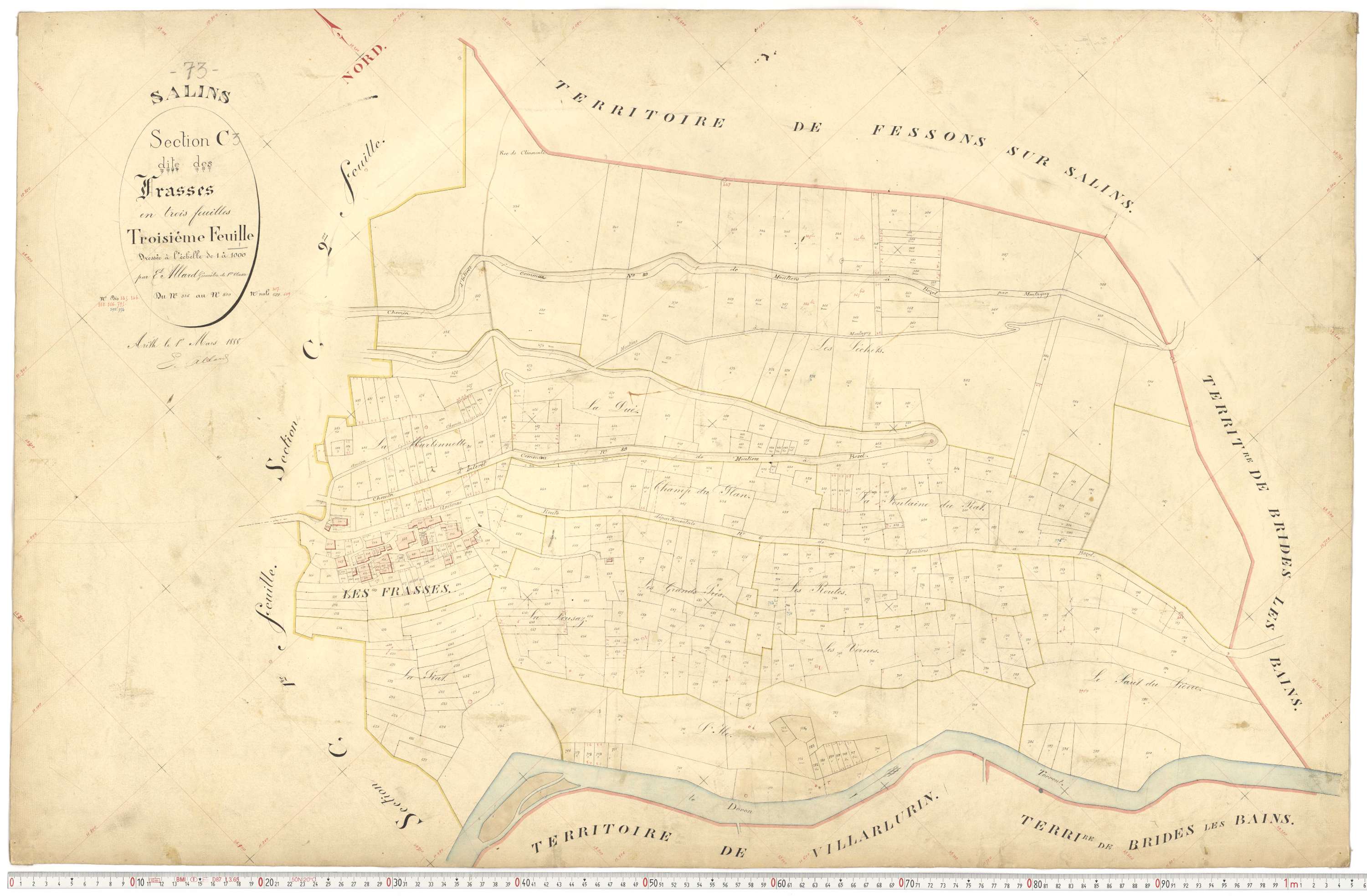 Salins-les-Thermes - Plans cadastraux du premier cadastre français.