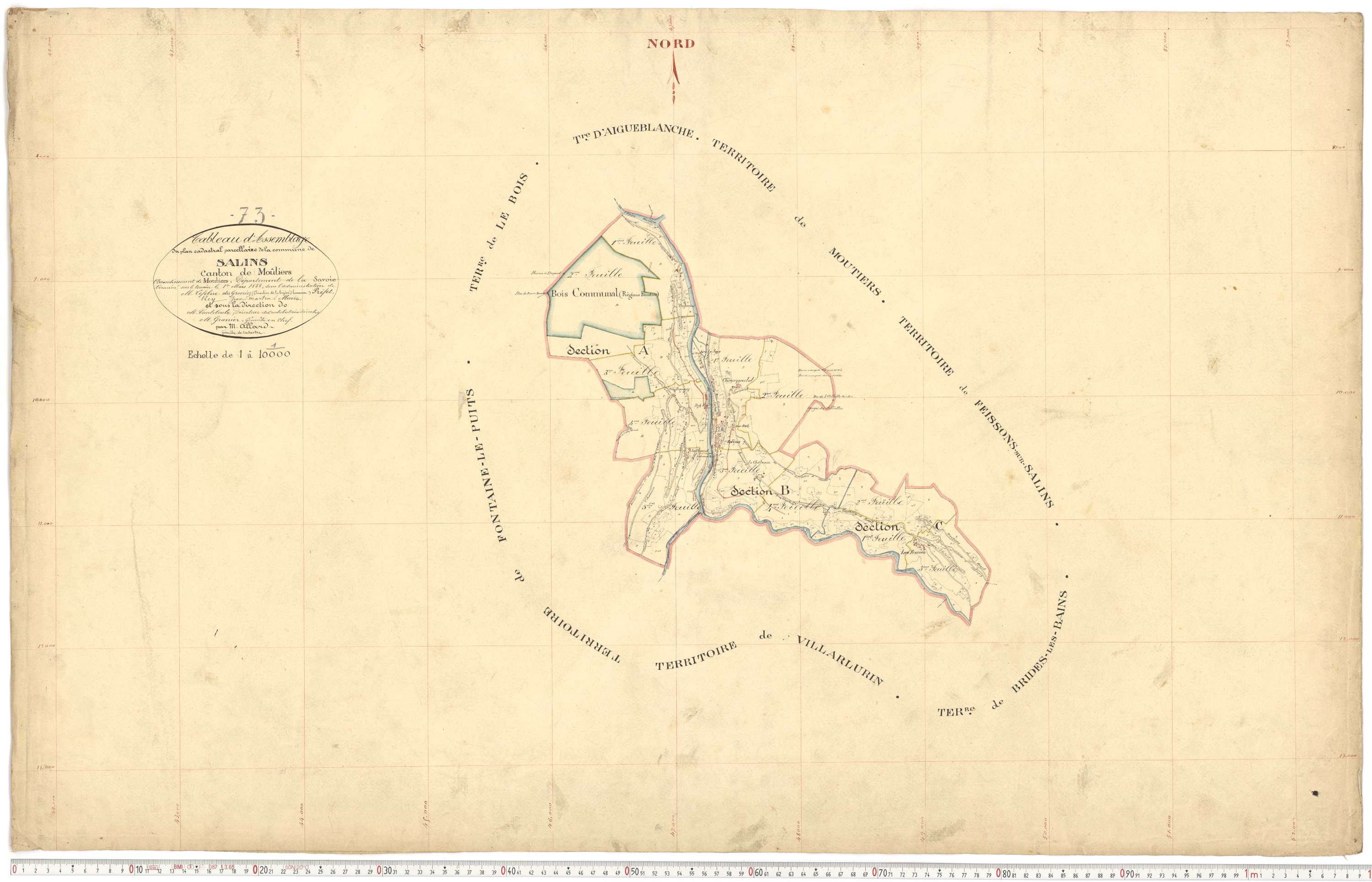 Salins-les-Thermes - Plans cadastraux du premier cadastre français.