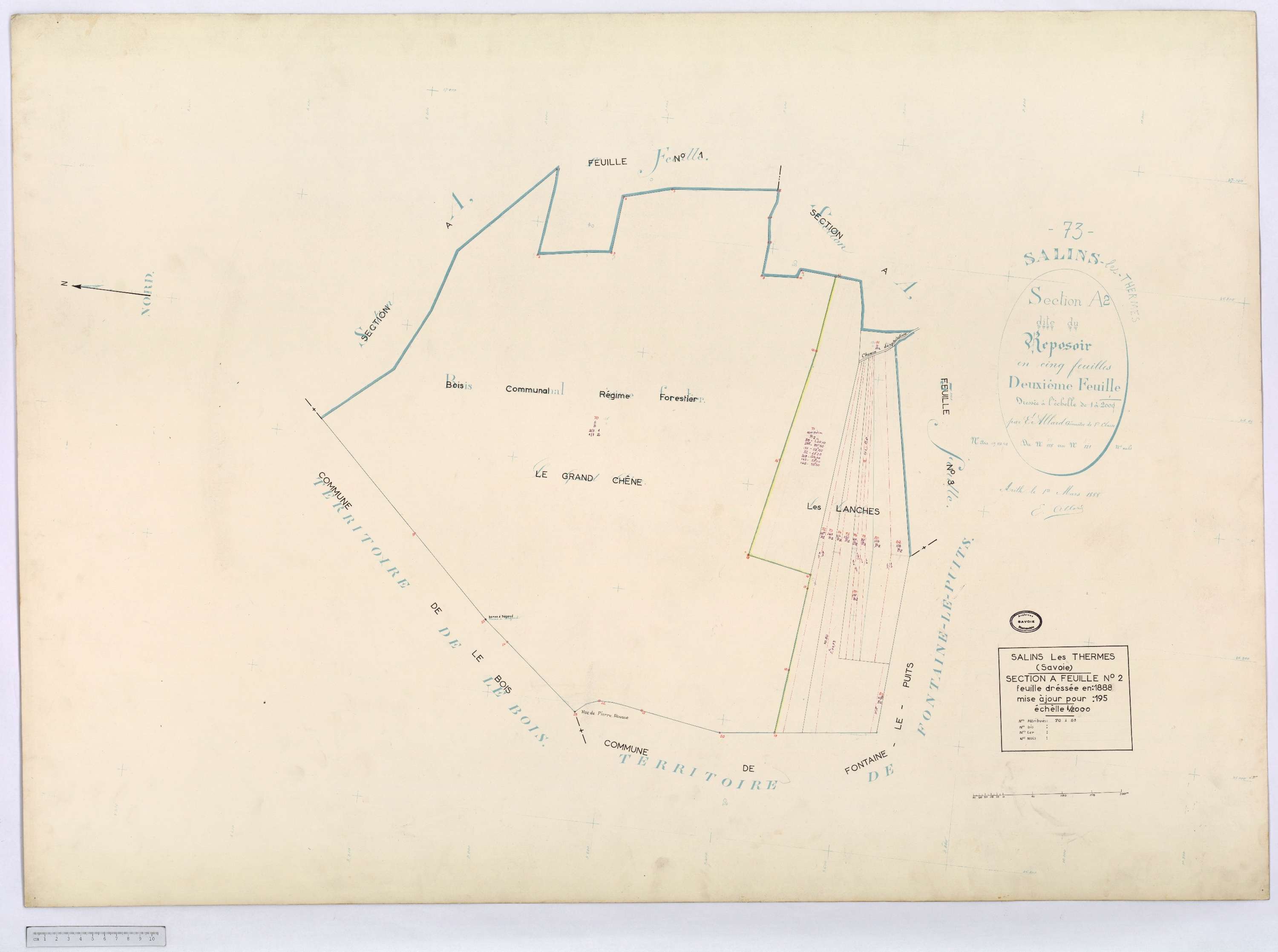 Salins-les-Thermes - Cadastre rénové (1959) et remembré (1967).