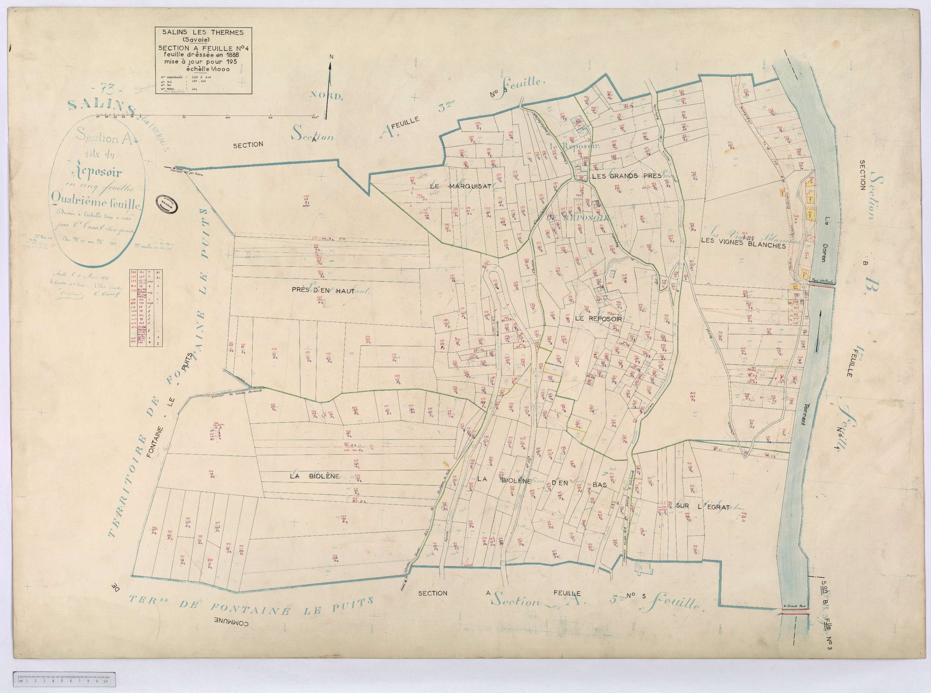 Salins-les-Thermes - Cadastre rénové (1959) et remembré (1967).