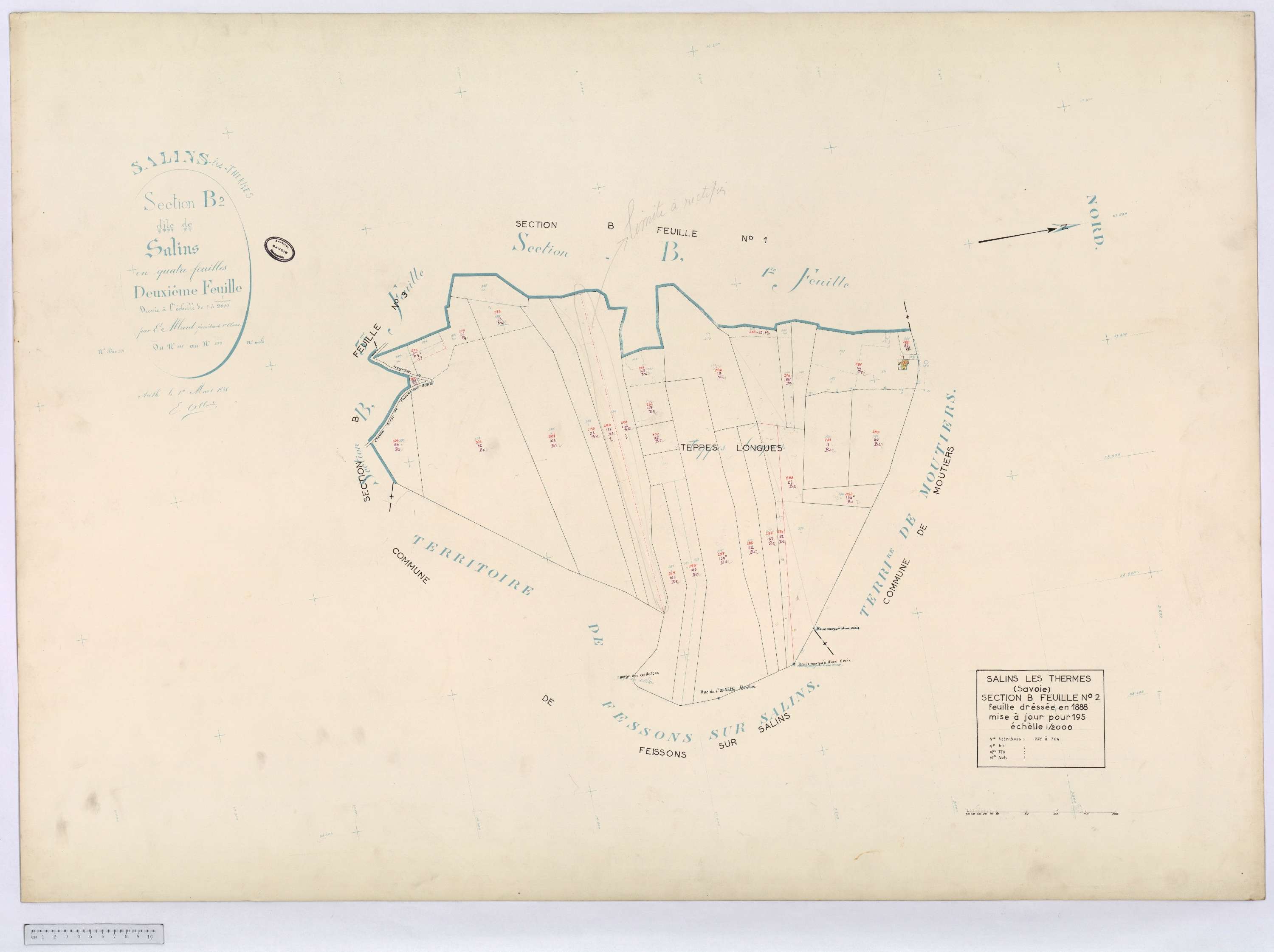 Salins-les-Thermes - Cadastre rénové (1959) et remembré (1967).