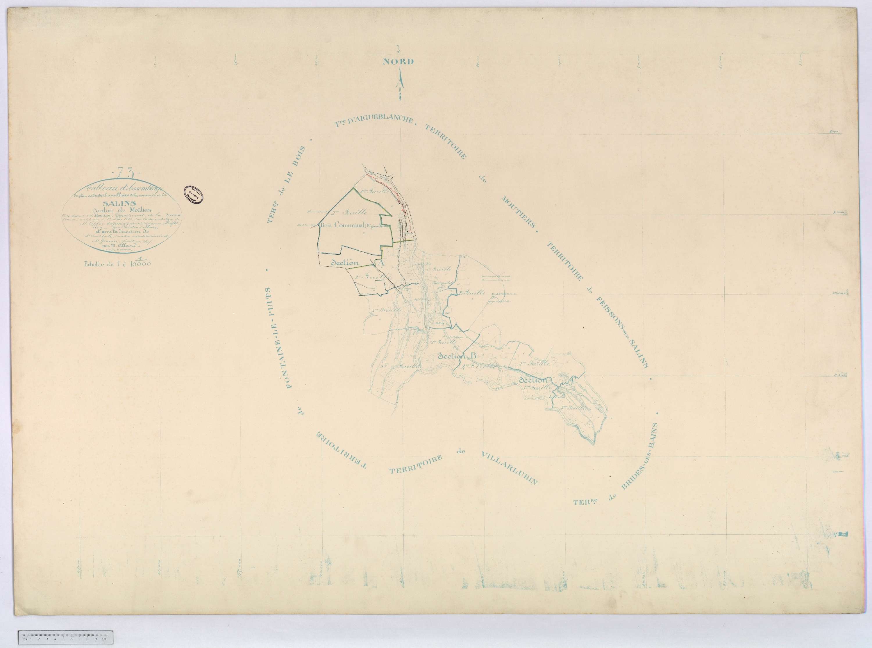 Salins-les-Thermes - Cadastre rénové (1959) et remembré (1967).