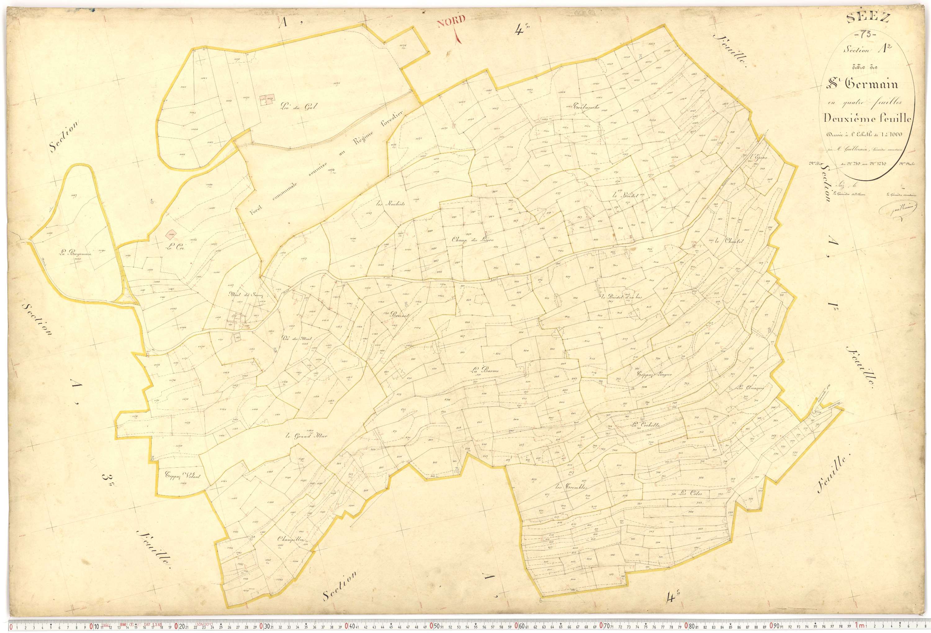 Séez - Plans cadastraux du premier cadastre français.