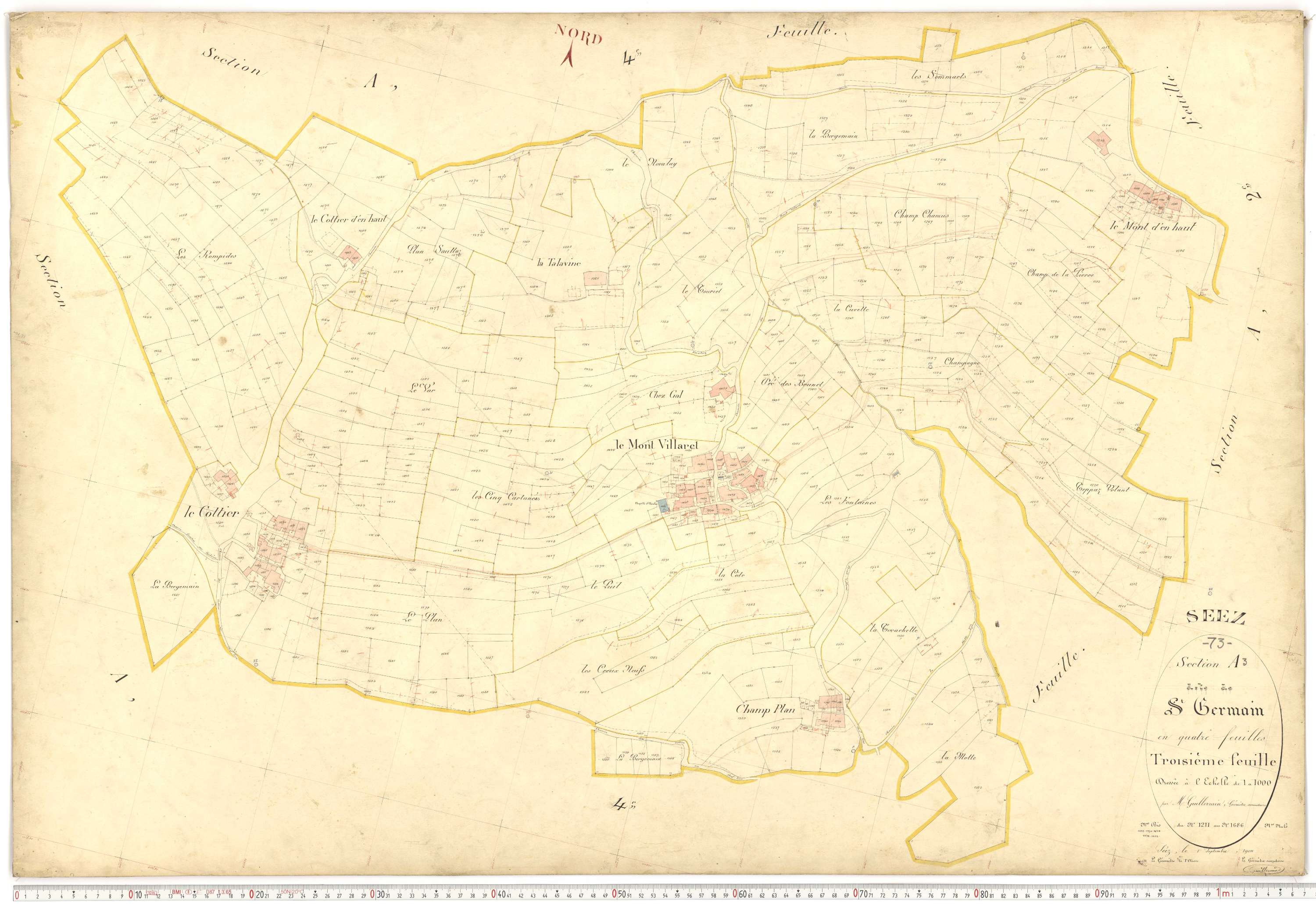 Séez - Plans cadastraux du premier cadastre français.