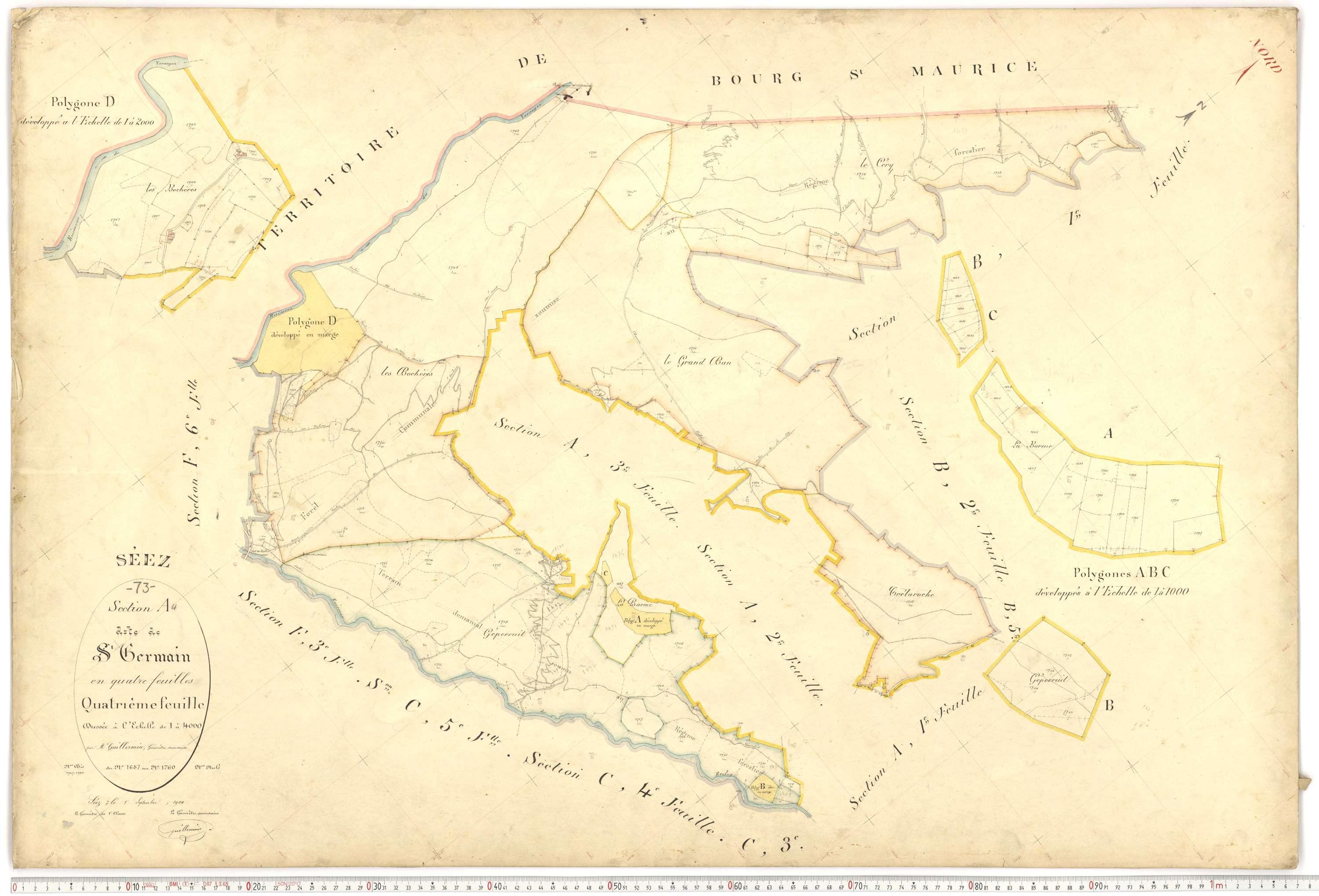 Séez - Plans cadastraux du premier cadastre français.