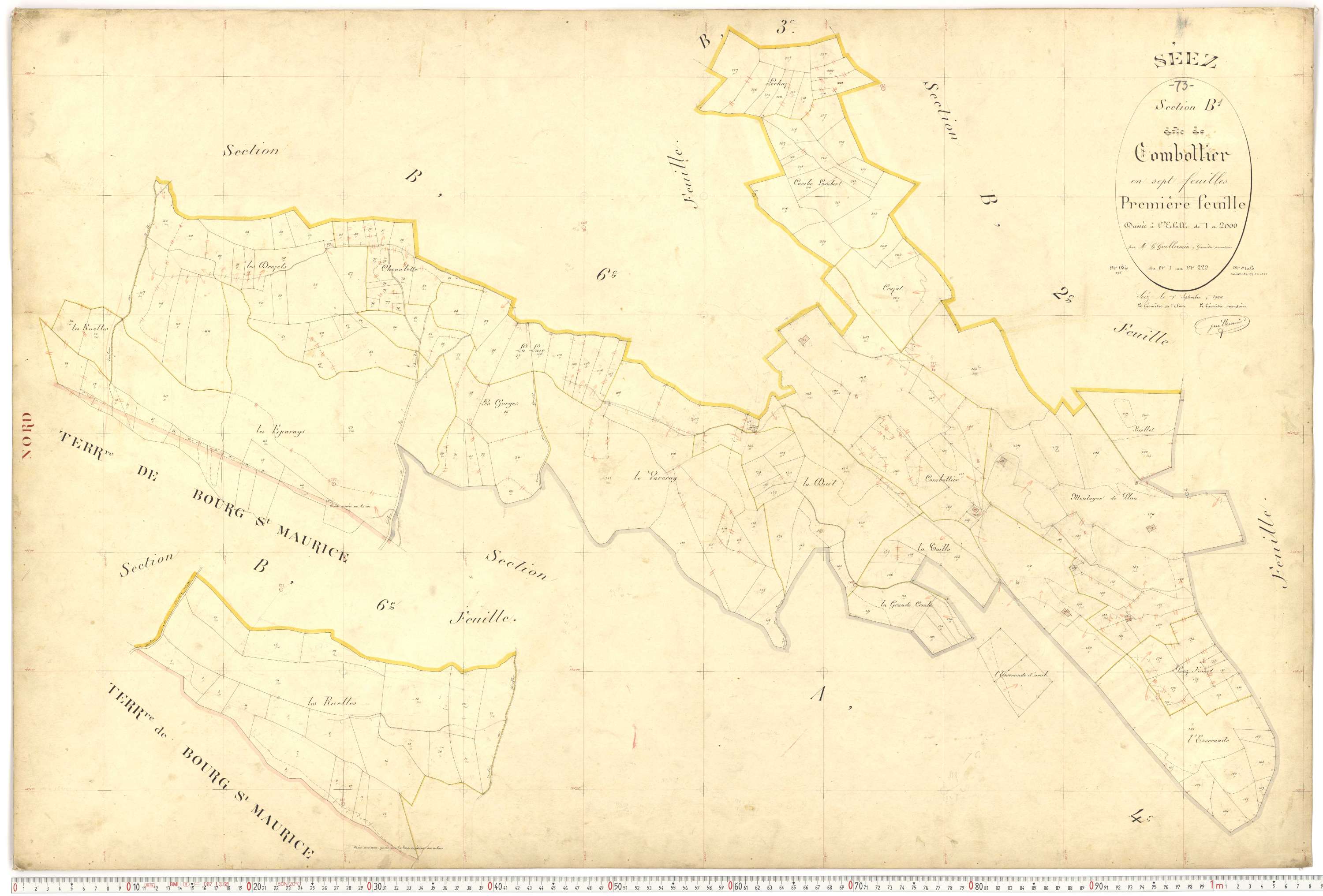 Séez - Plans cadastraux du premier cadastre français.