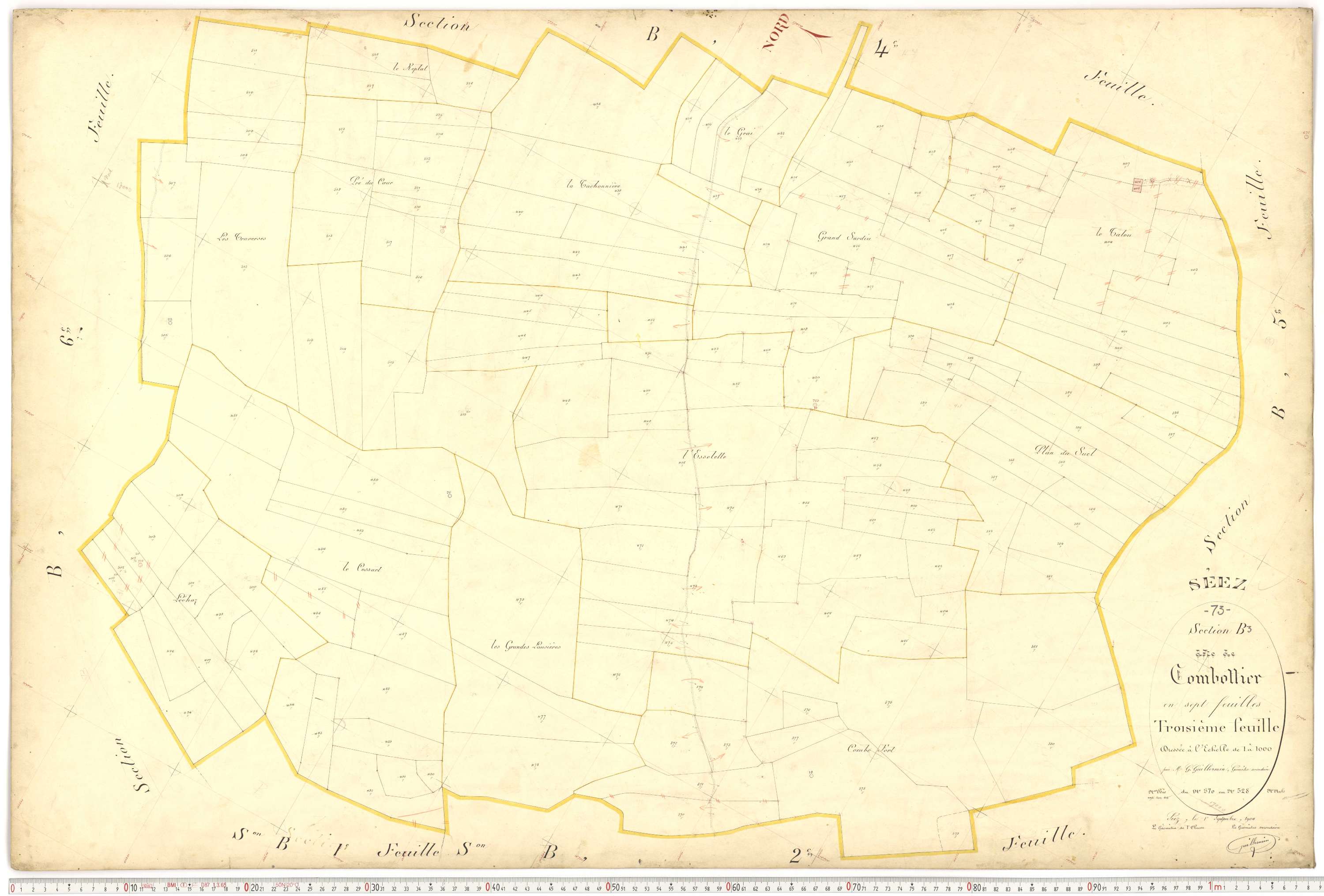 Séez - Plans cadastraux du premier cadastre français.