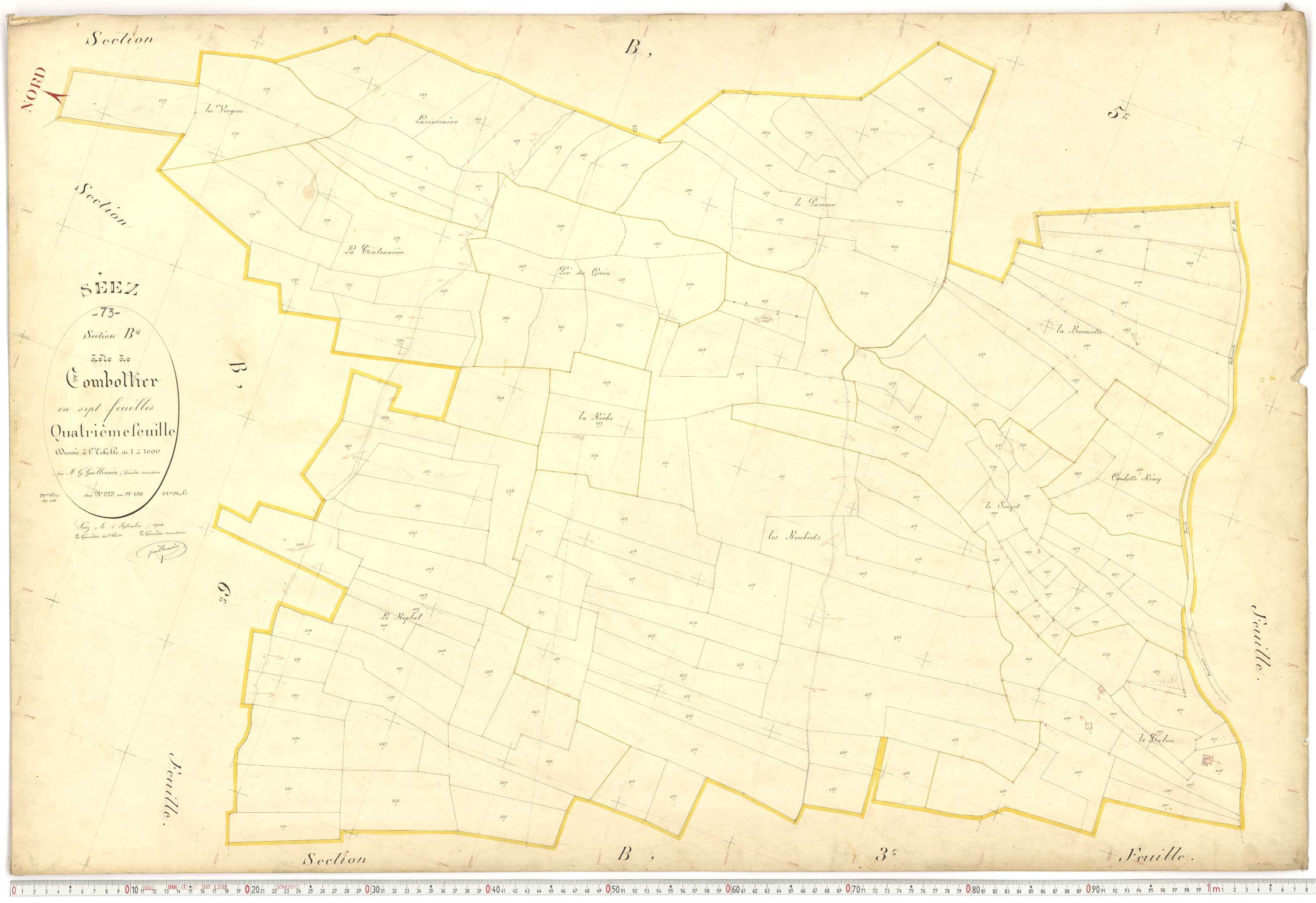 Séez - Plans cadastraux du premier cadastre français.