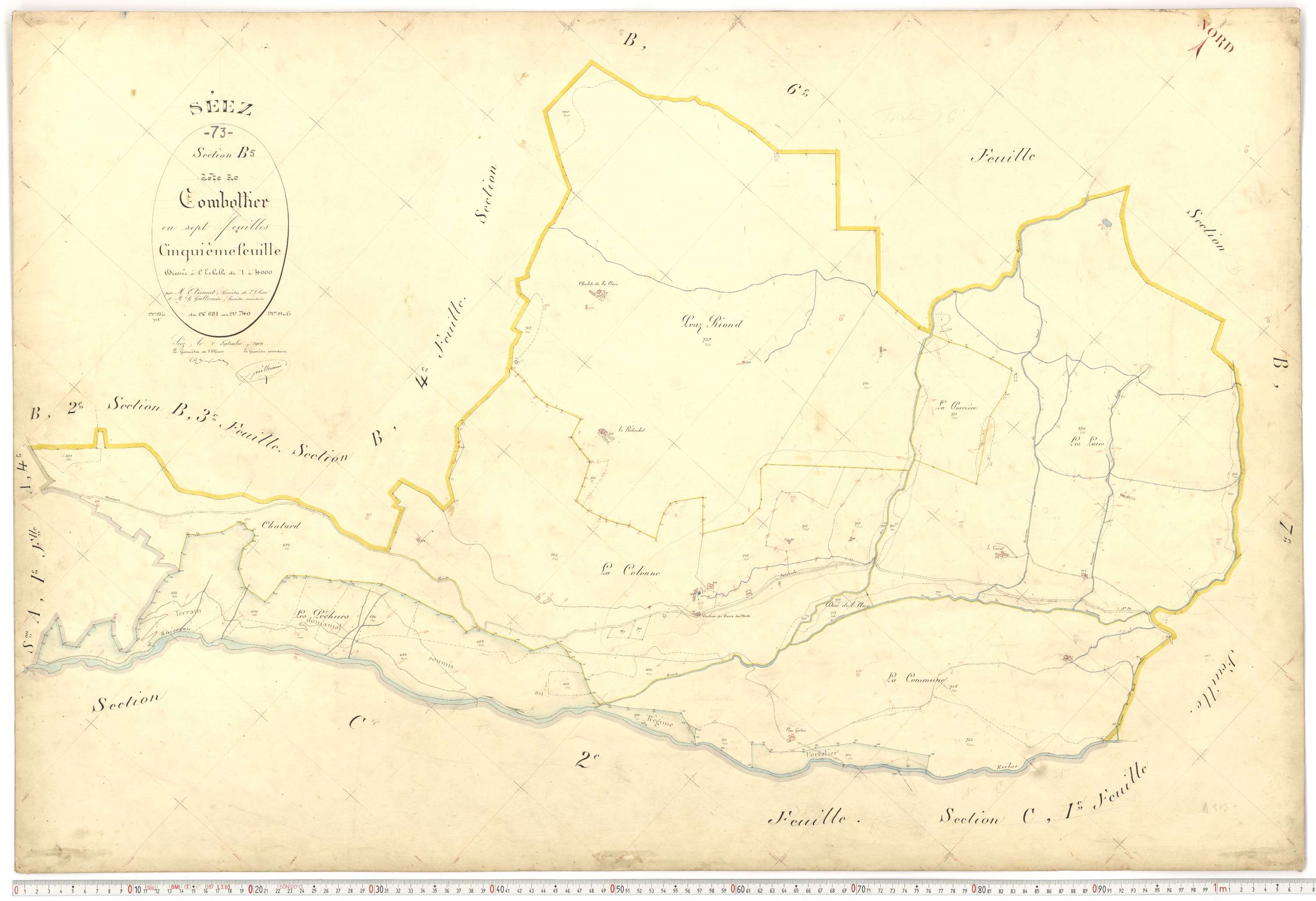 Séez - Plans cadastraux du premier cadastre français.
