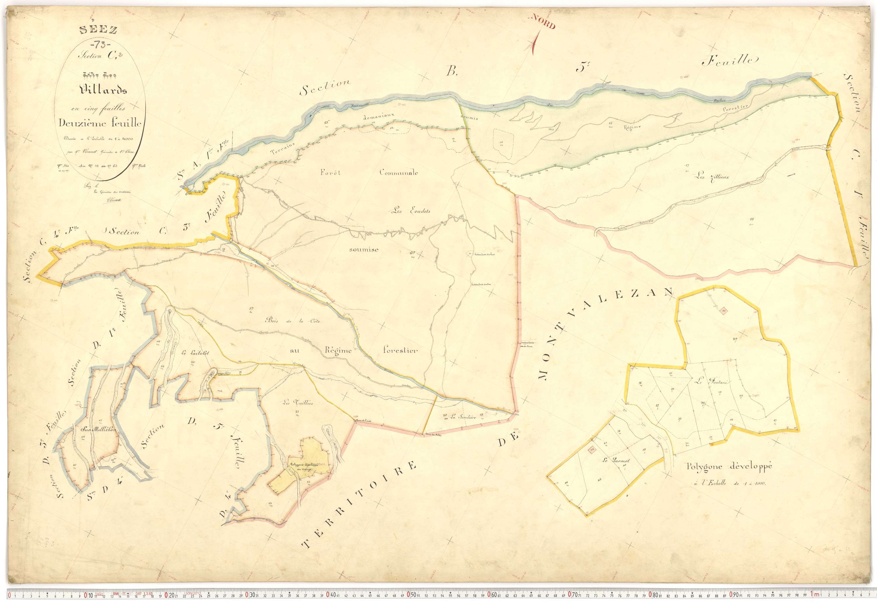 Séez - Plans cadastraux du premier cadastre français.