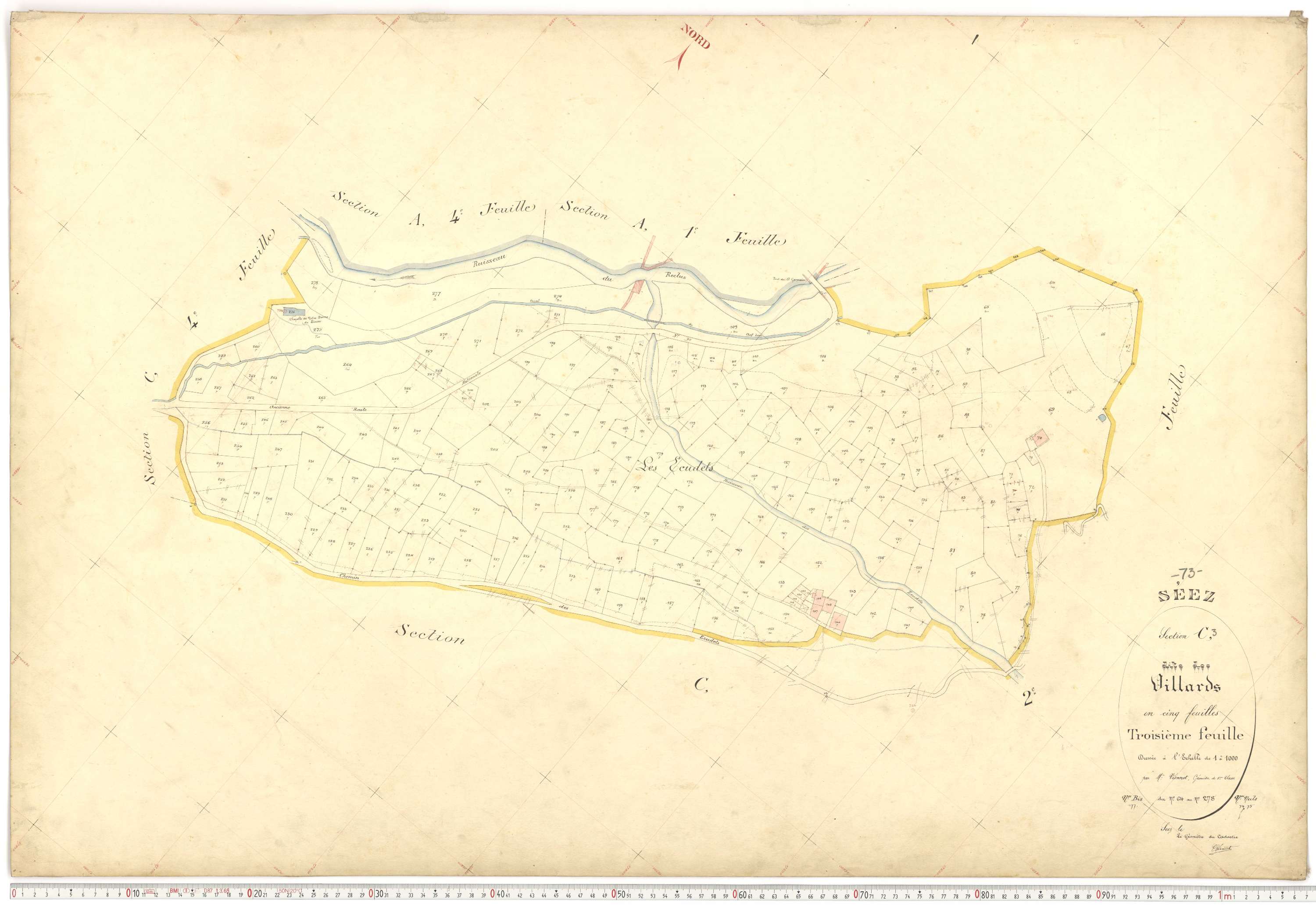 Séez - Plans cadastraux du premier cadastre français.