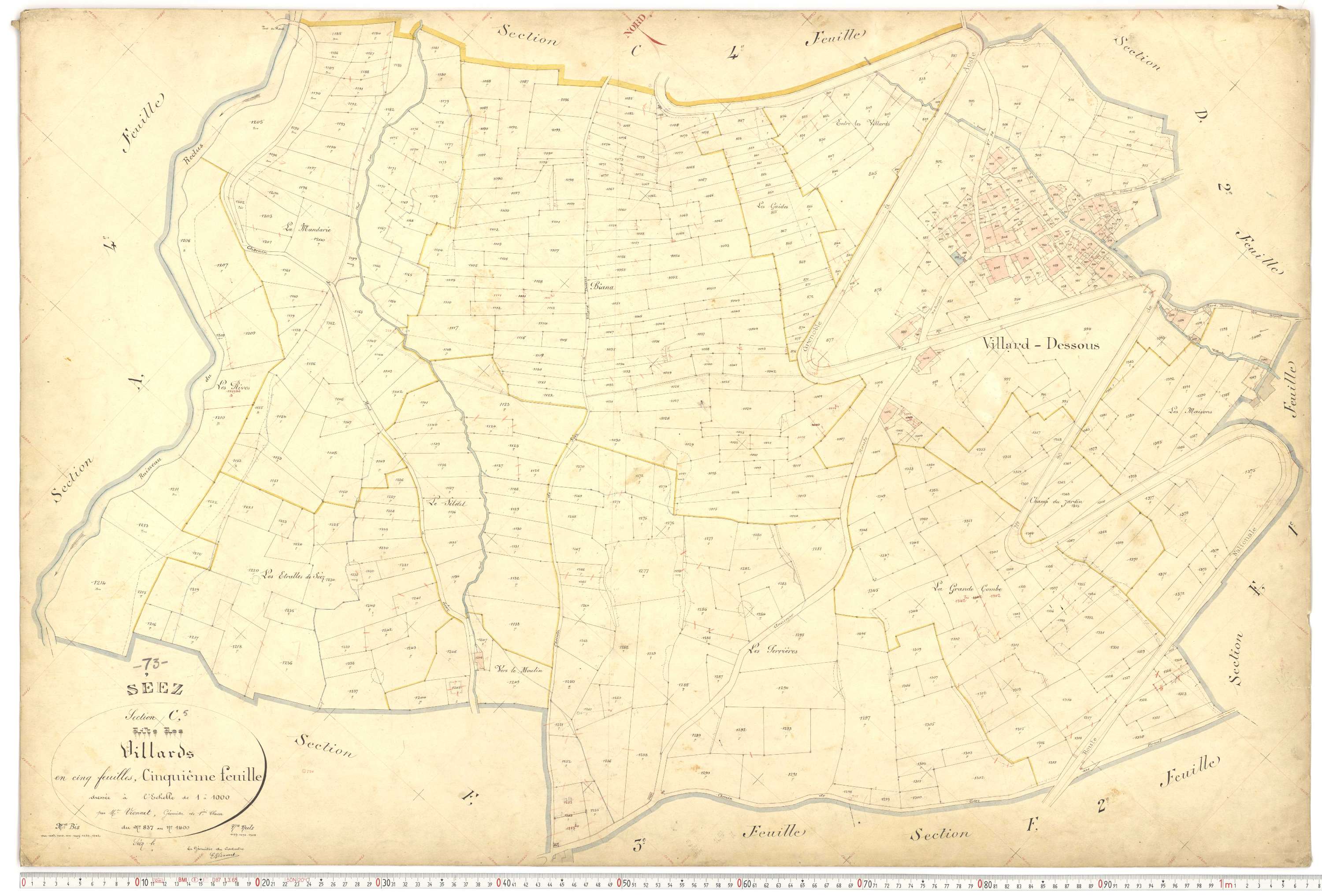Séez - Plans cadastraux du premier cadastre français.