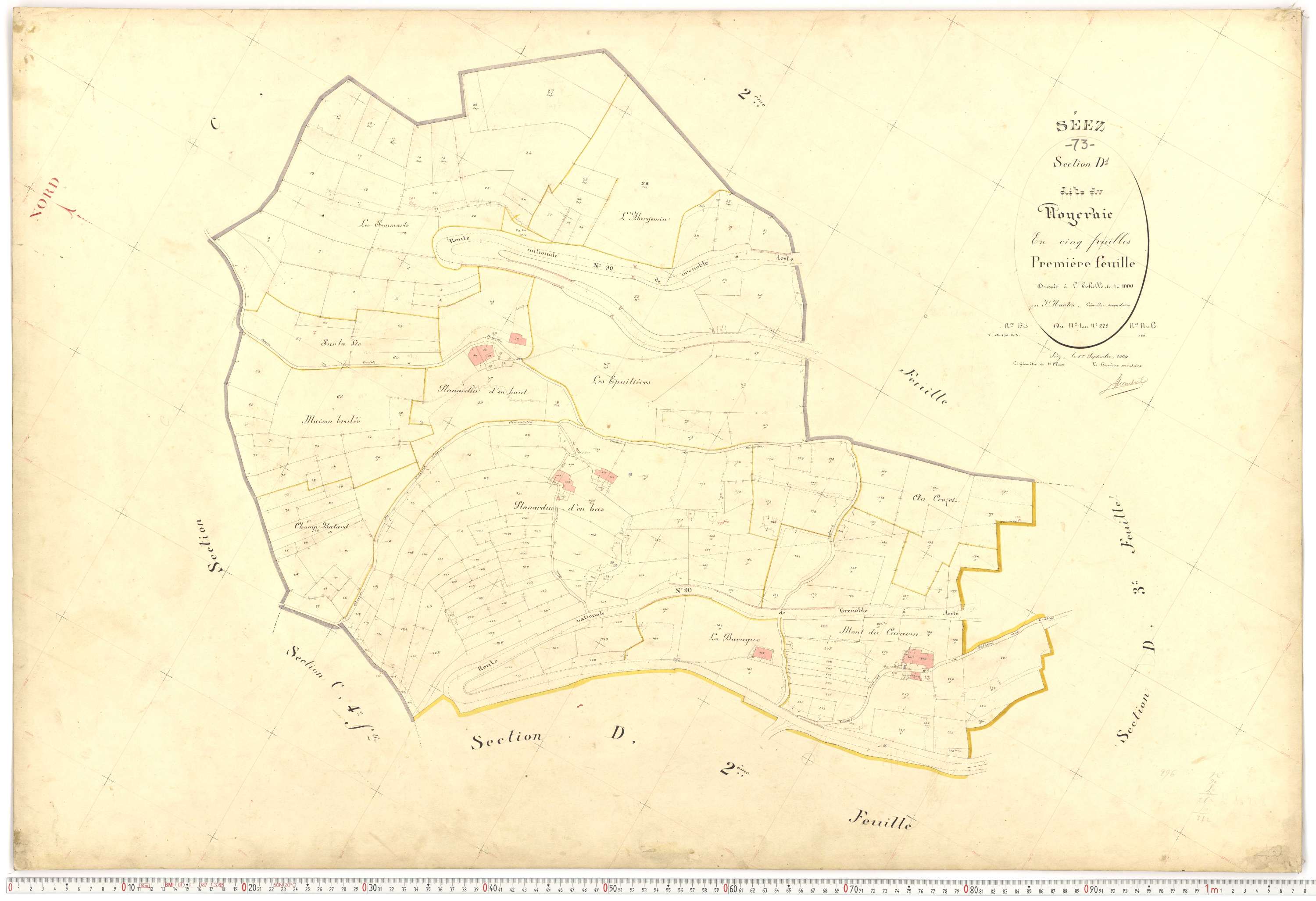 Séez - Plans cadastraux du premier cadastre français.