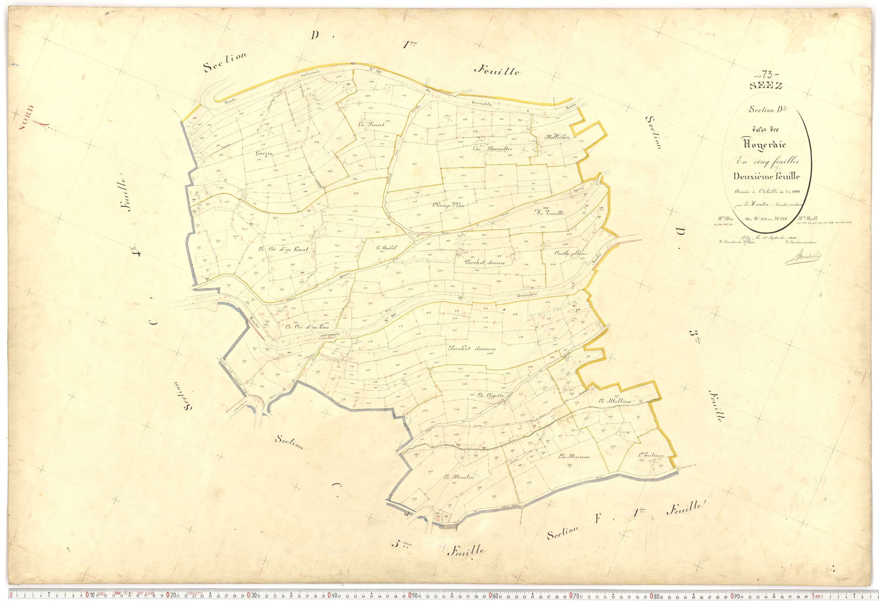 Séez - Plans cadastraux du premier cadastre français.