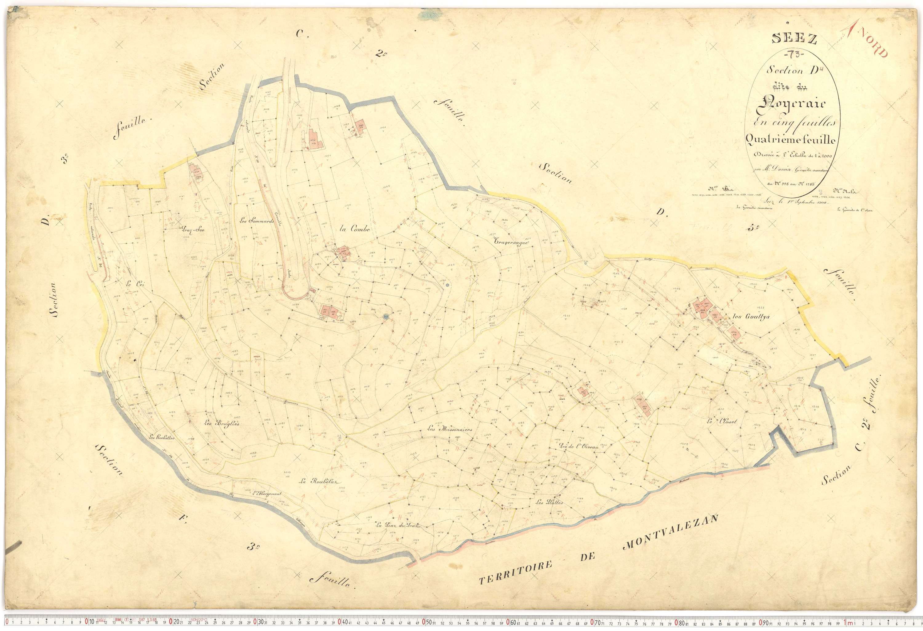 Séez - Plans cadastraux du premier cadastre français.