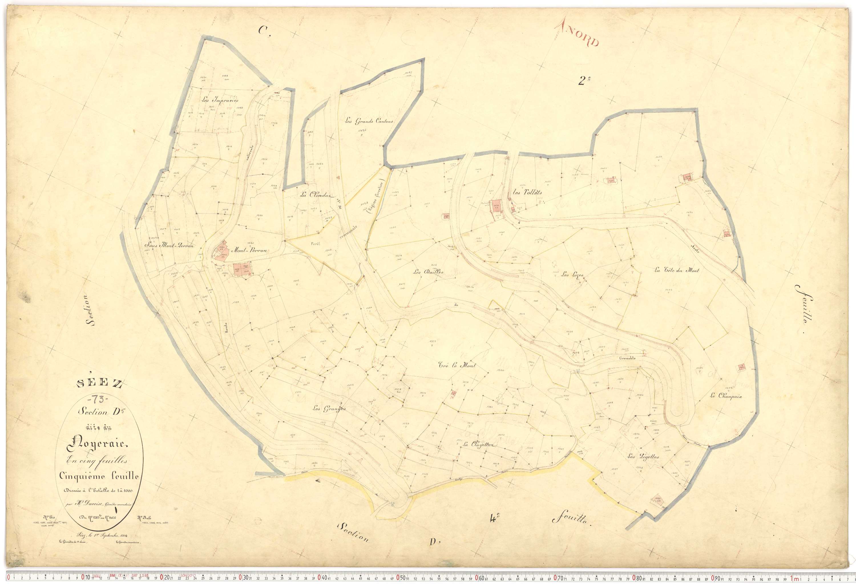Séez - Plans cadastraux du premier cadastre français.