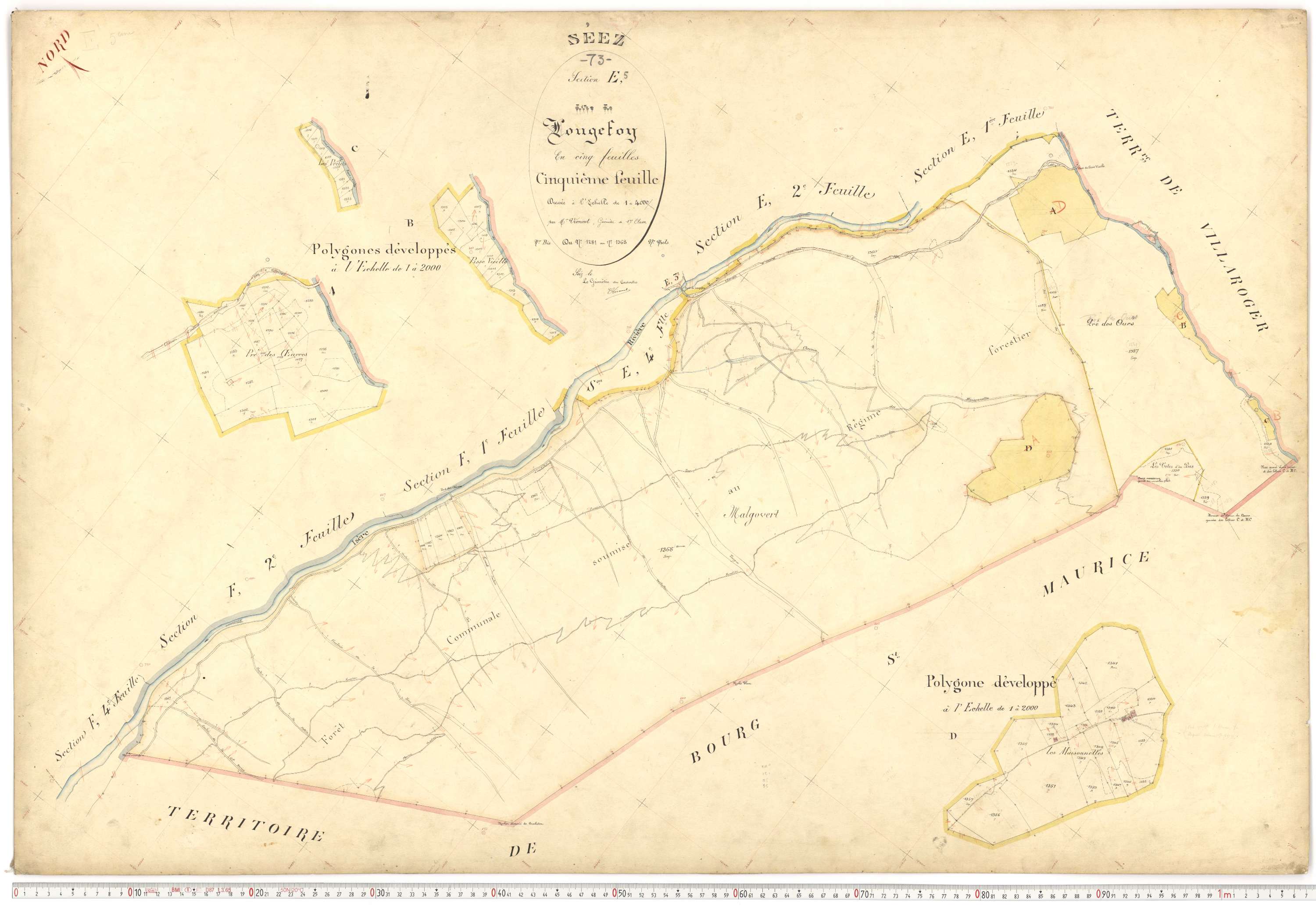 Séez - Plans cadastraux du premier cadastre français.