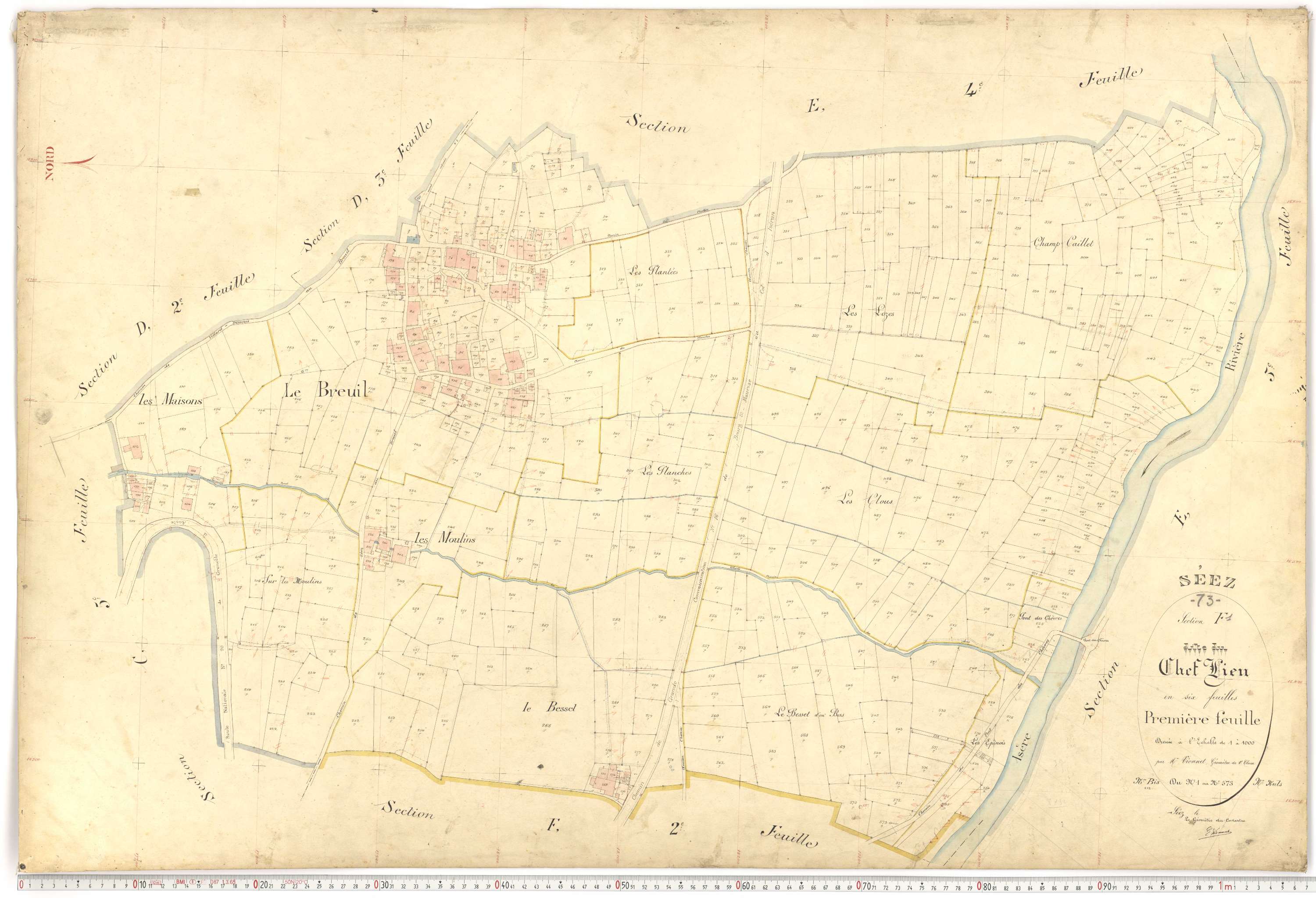 Séez - Plans cadastraux du premier cadastre français.