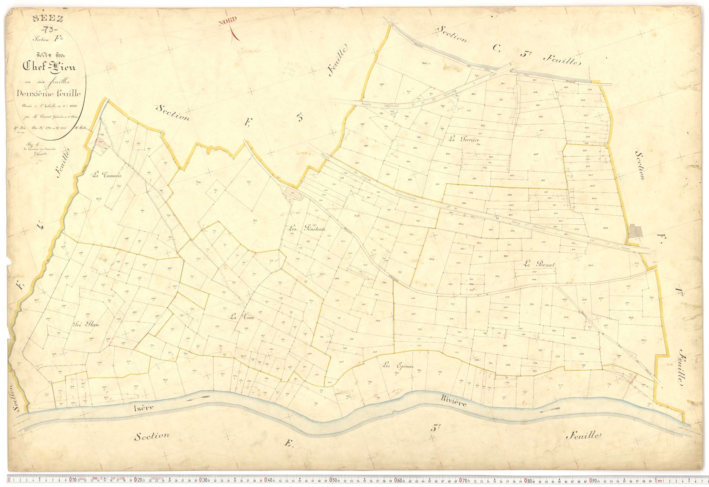 Séez - Plans cadastraux du premier cadastre français.