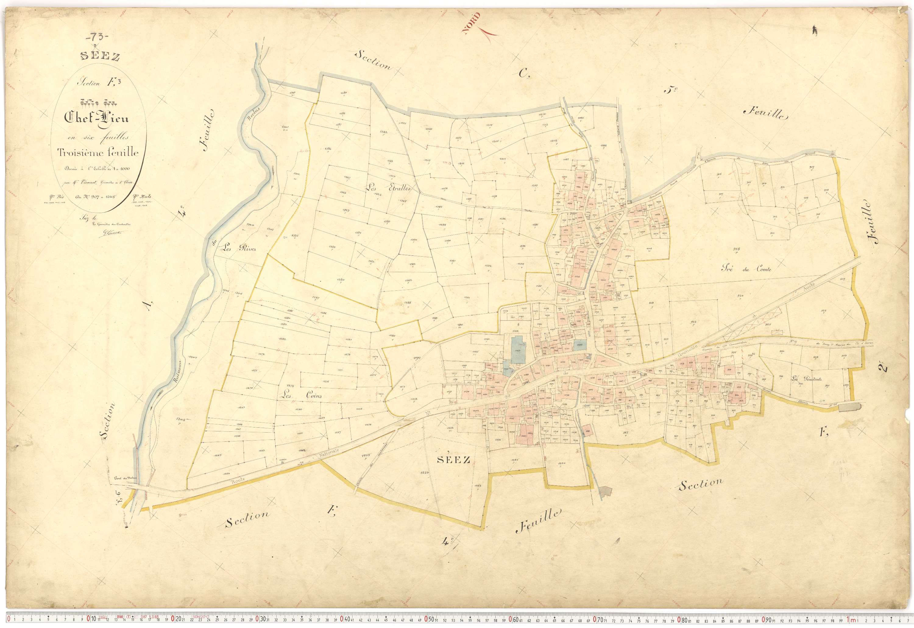 Séez - Plans cadastraux du premier cadastre français.