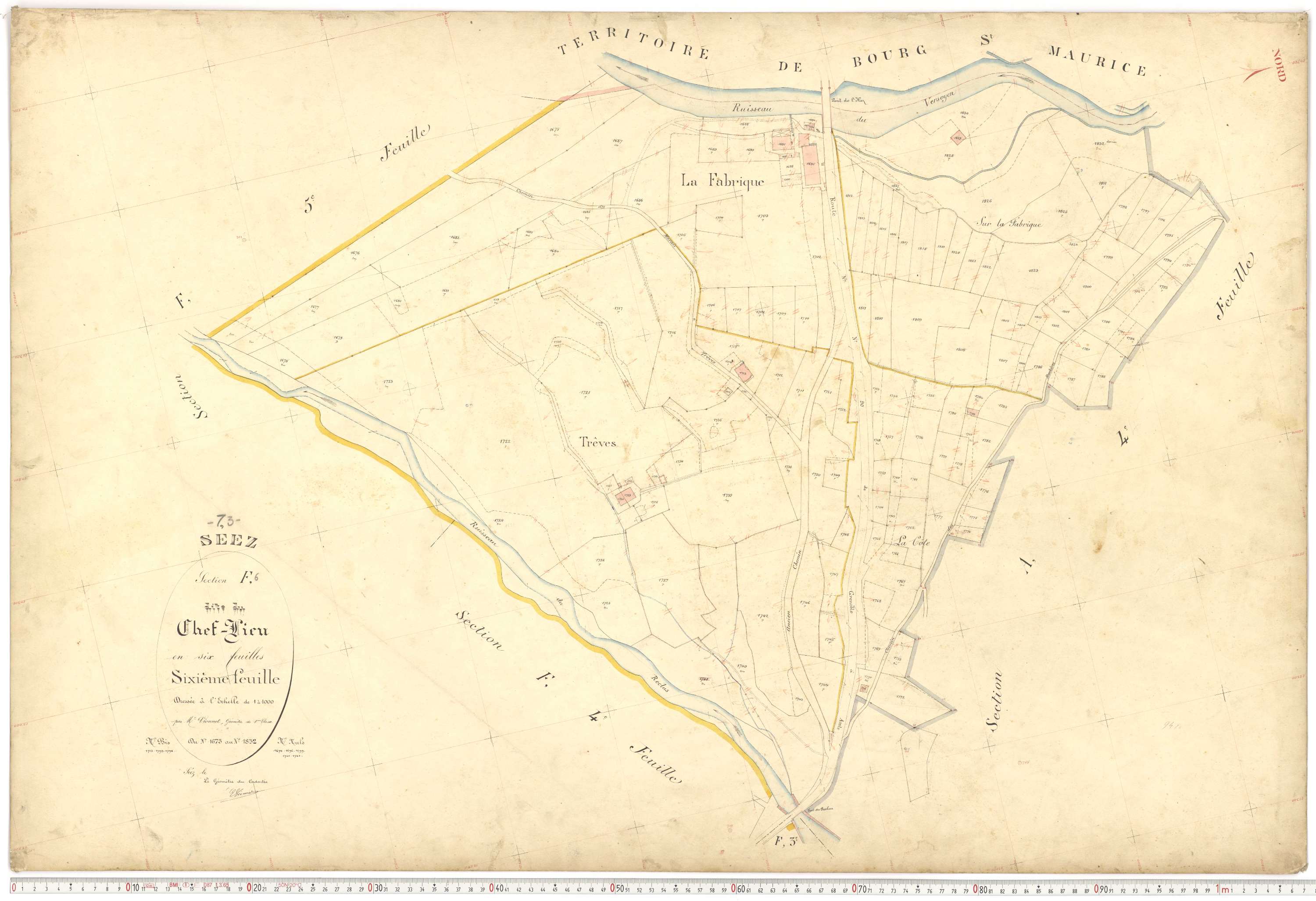 Séez - Plans cadastraux du premier cadastre français.