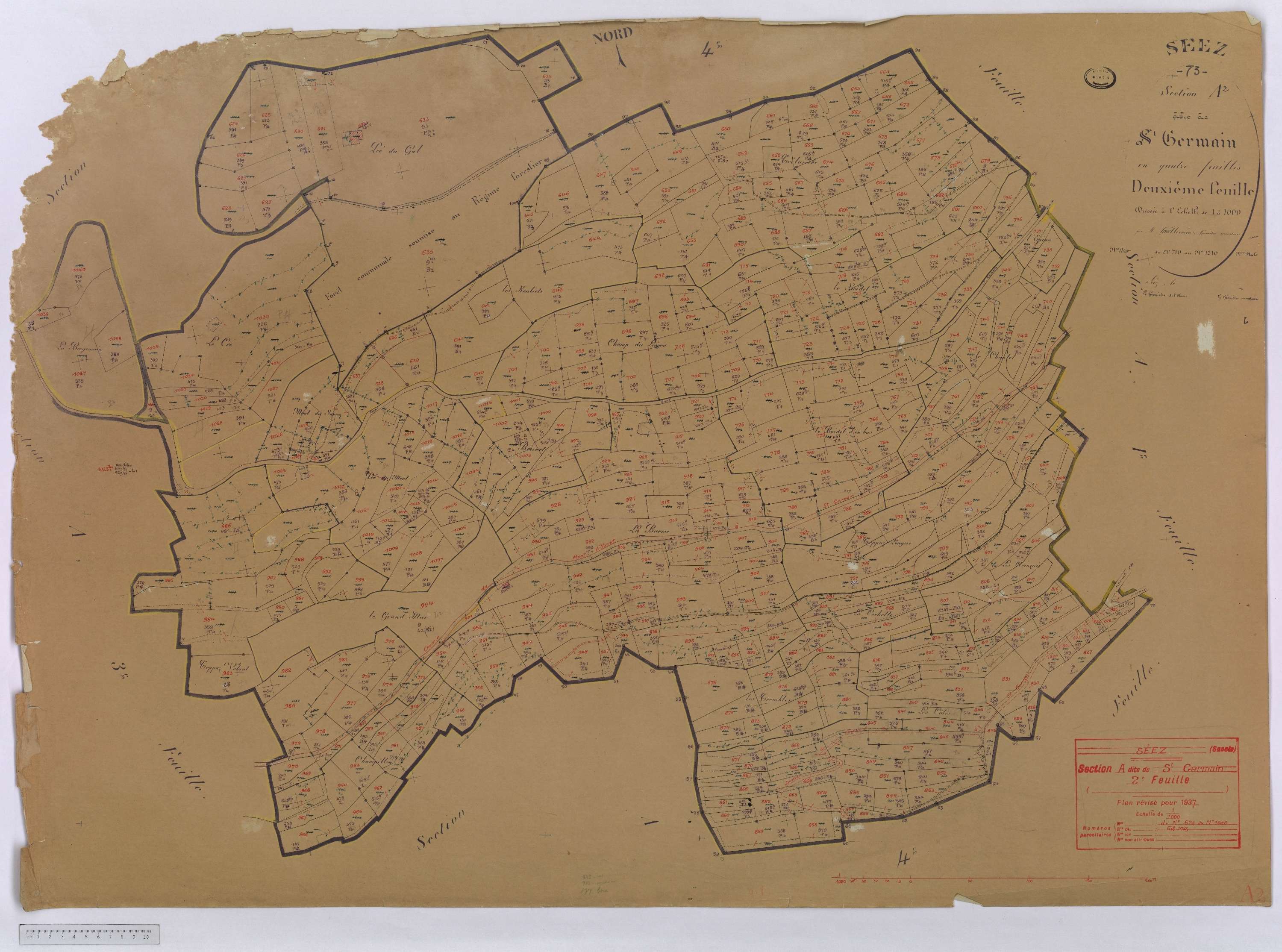 Séez - Cadastre rénové (1937).