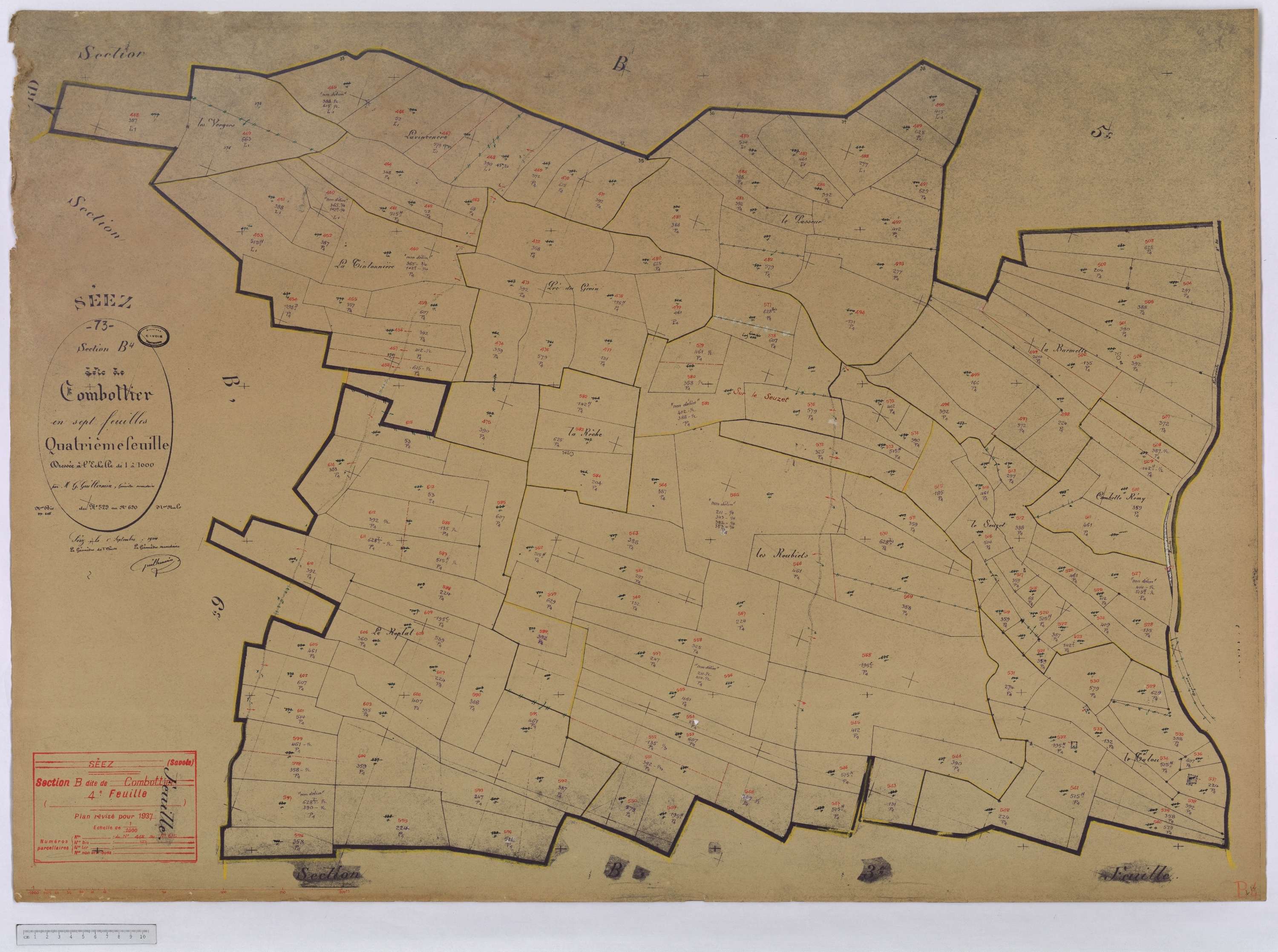 Séez - Cadastre rénové (1937).