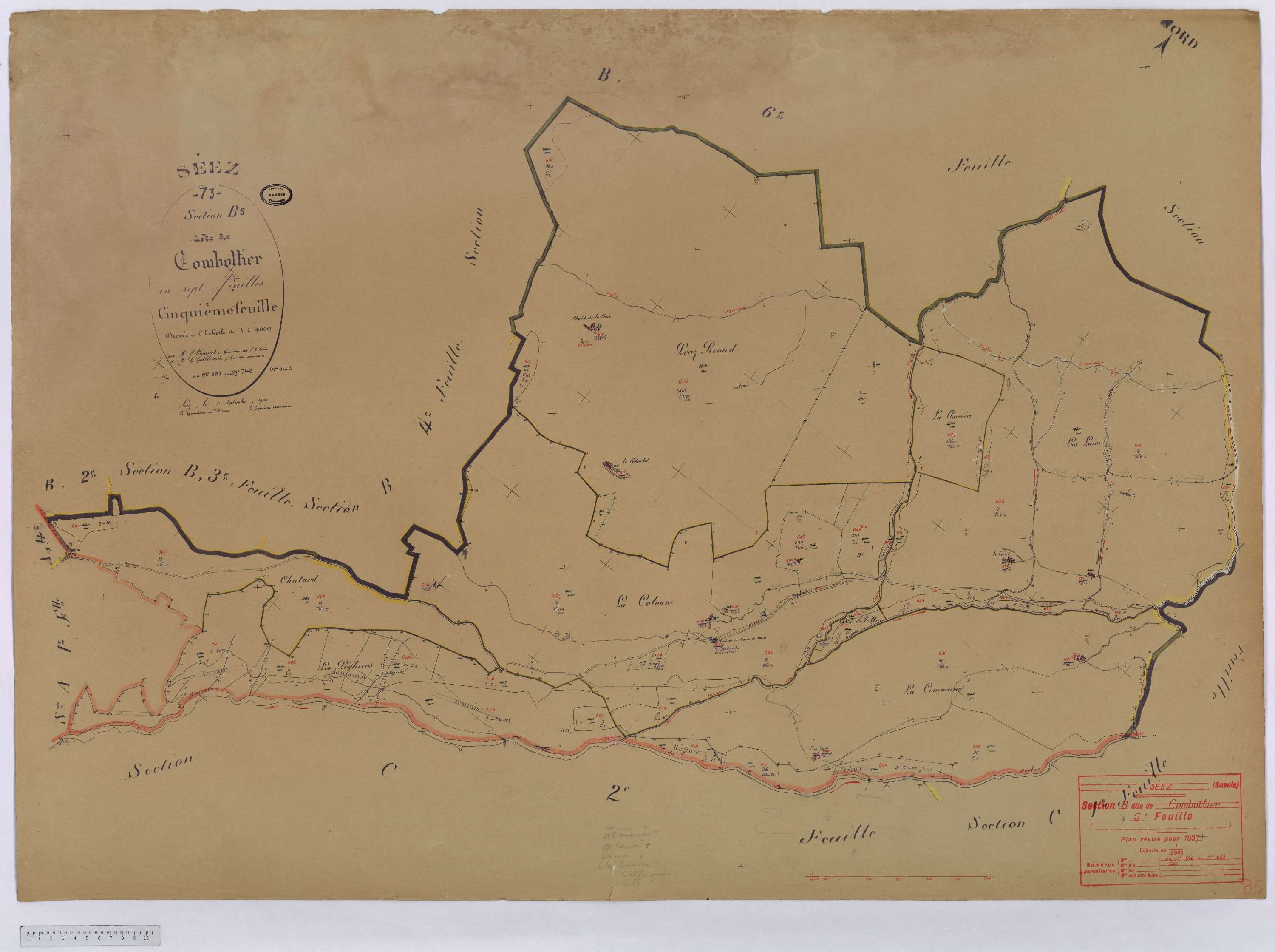 Séez - Cadastre rénové (1937).