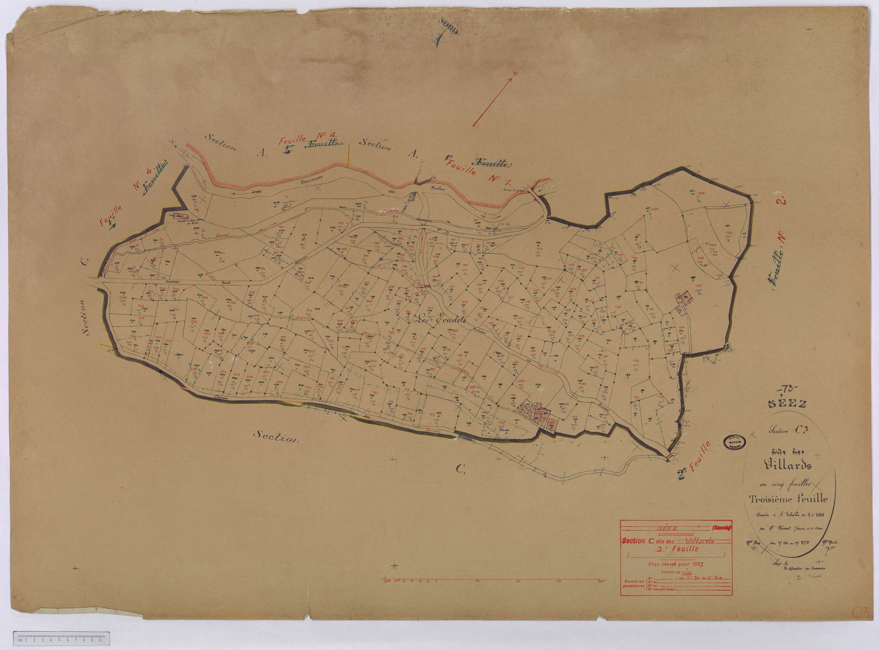 Séez - Cadastre rénové (1937).